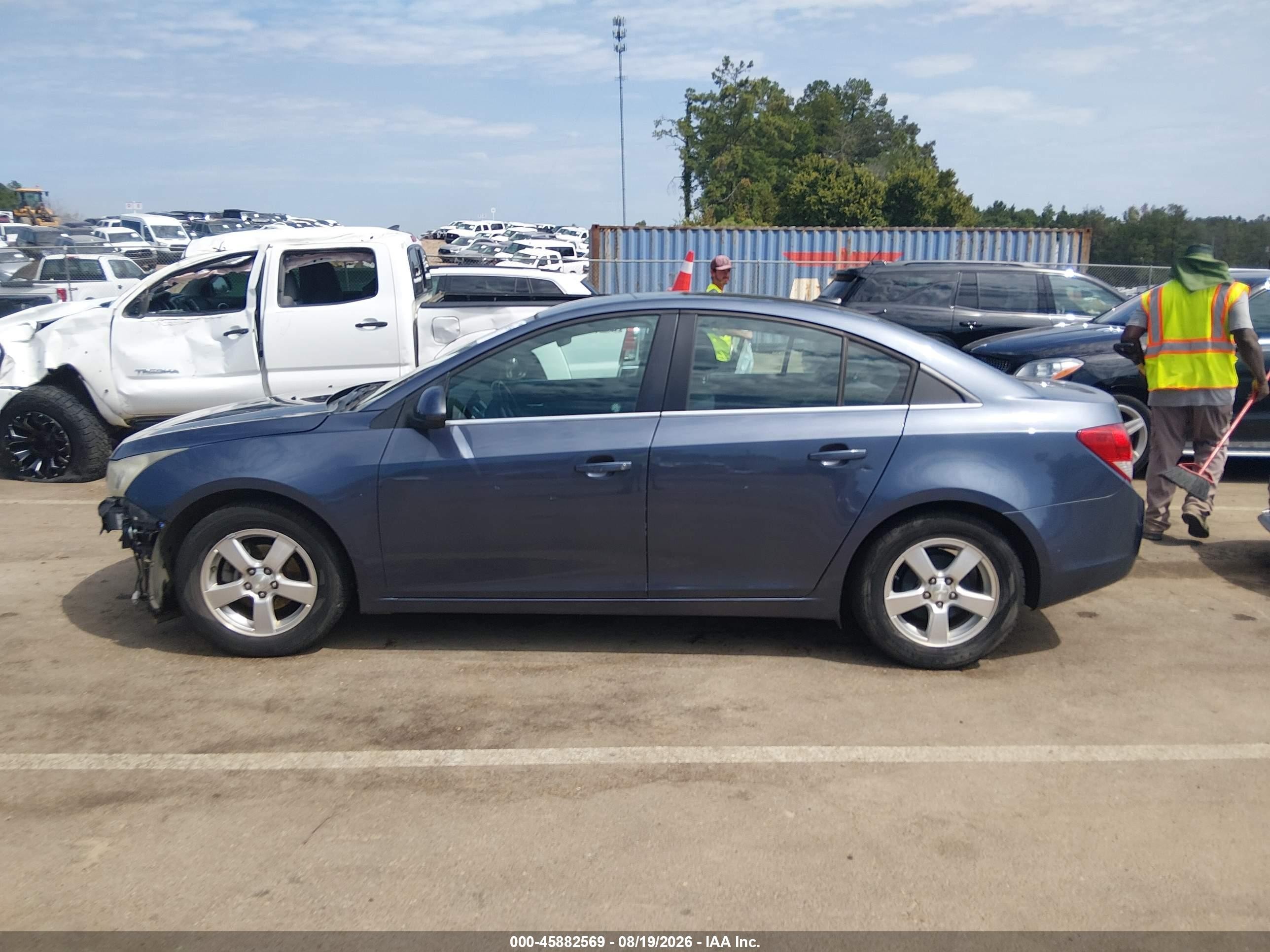 2014 Chevrolet Cruze 1lt Auto Blue vin: 1G1PC5SB6E7232787