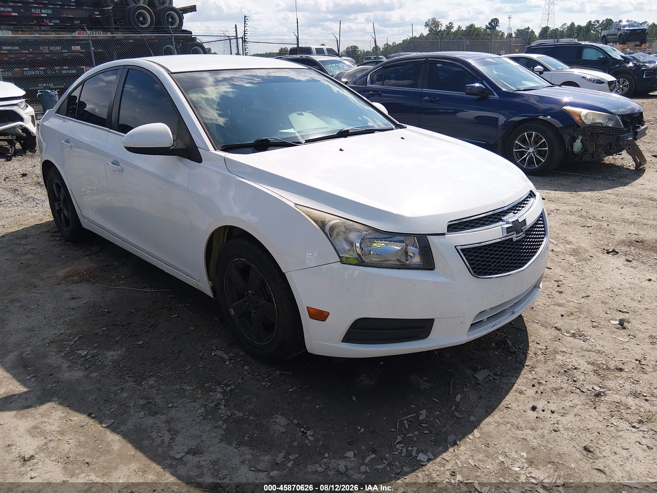 2014 Chevrolet Cruze 1lt Auto White vin: 1G1PC5SB6E7232966