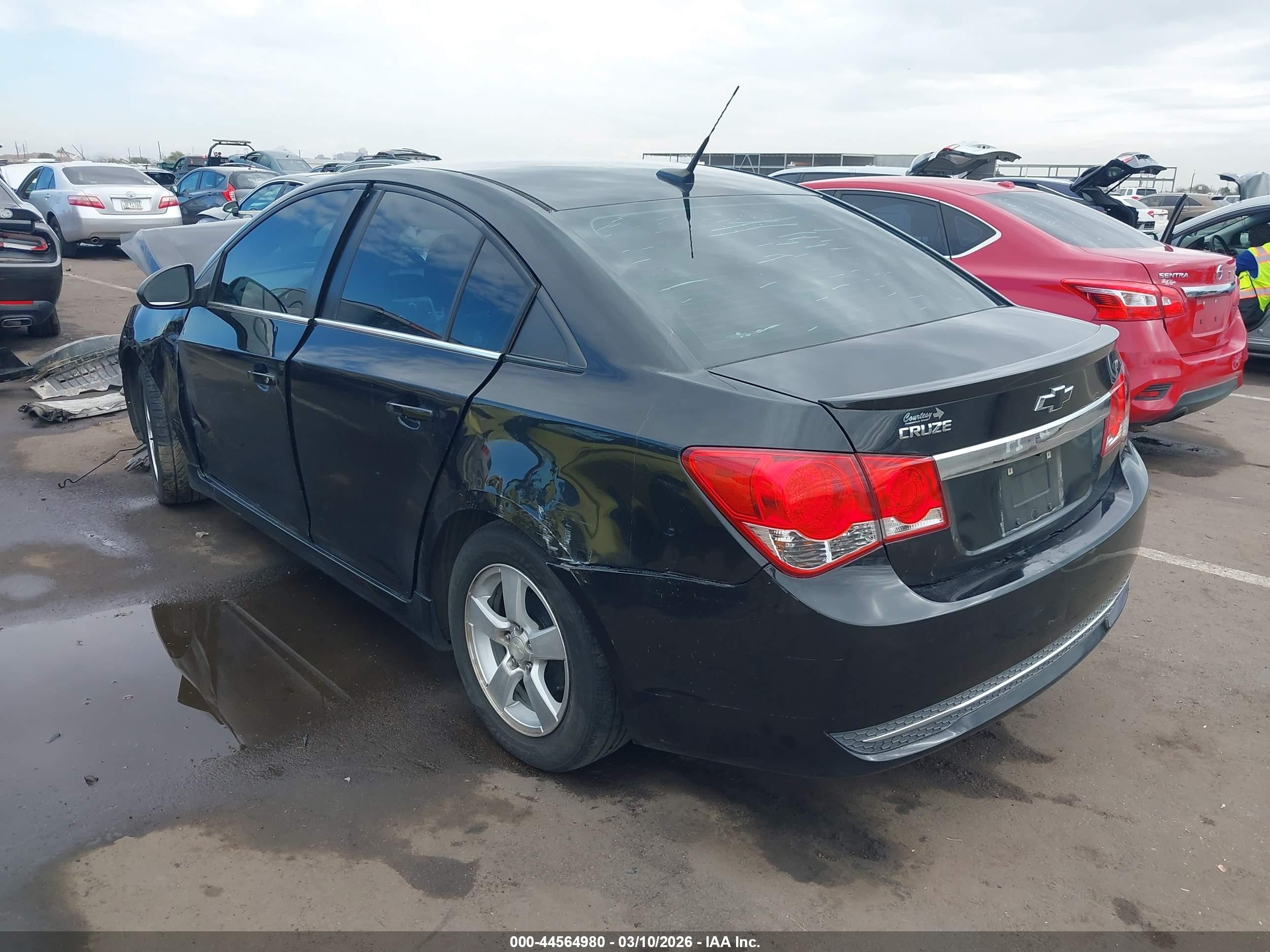 2014 Chevrolet Cruze 1lt Auto Black vin: 1G1PC5SB6E7238458