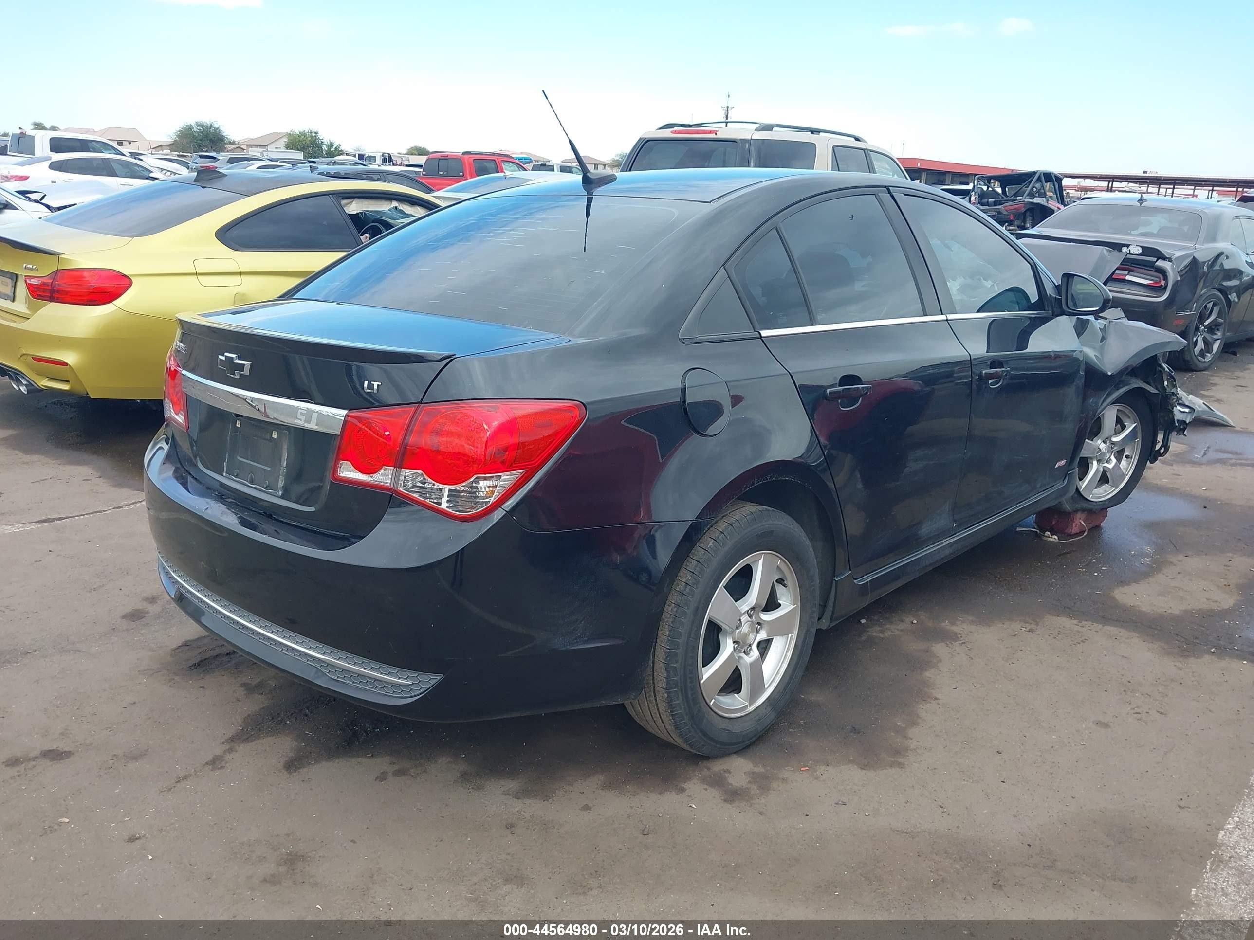 2014 Chevrolet Cruze 1lt Auto Black vin: 1G1PC5SB6E7238458