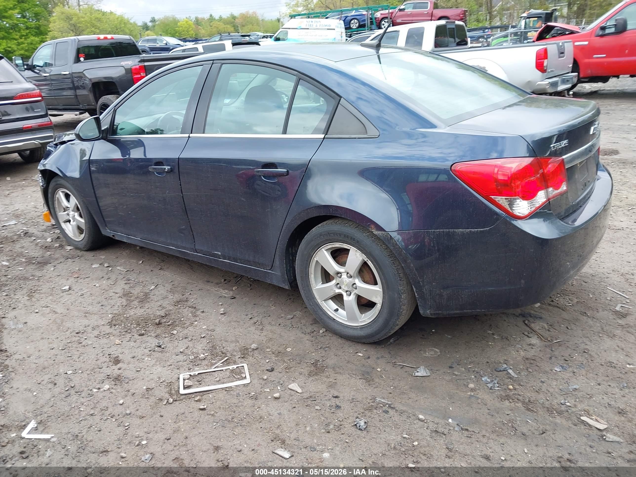 2014 Chevrolet Cruze 1lt Auto Blue vin: 1G1PC5SB6E7240405