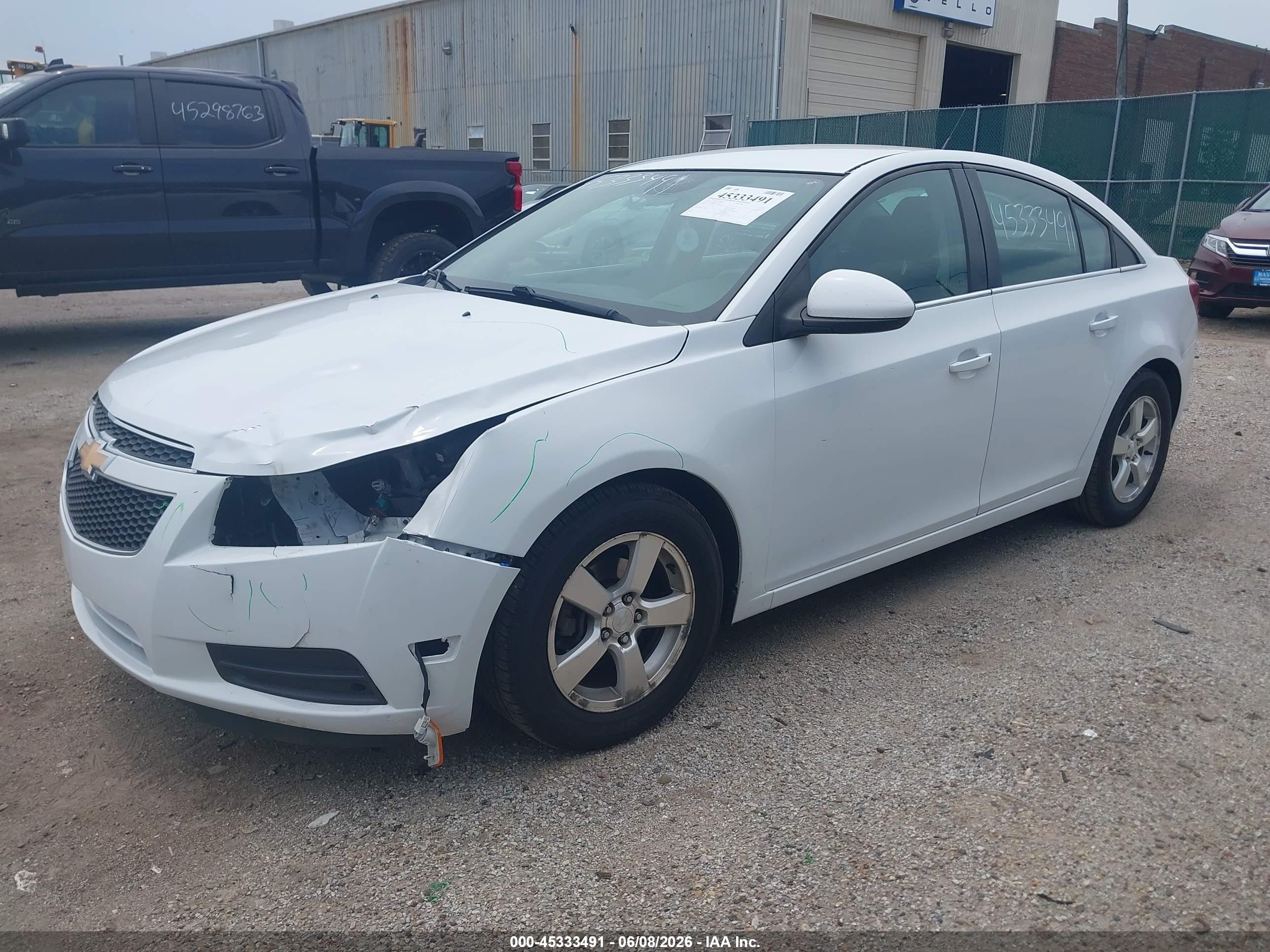 2014 Chevrolet Cruze 1lt Auto White vin: 1G1PC5SB6E7273937