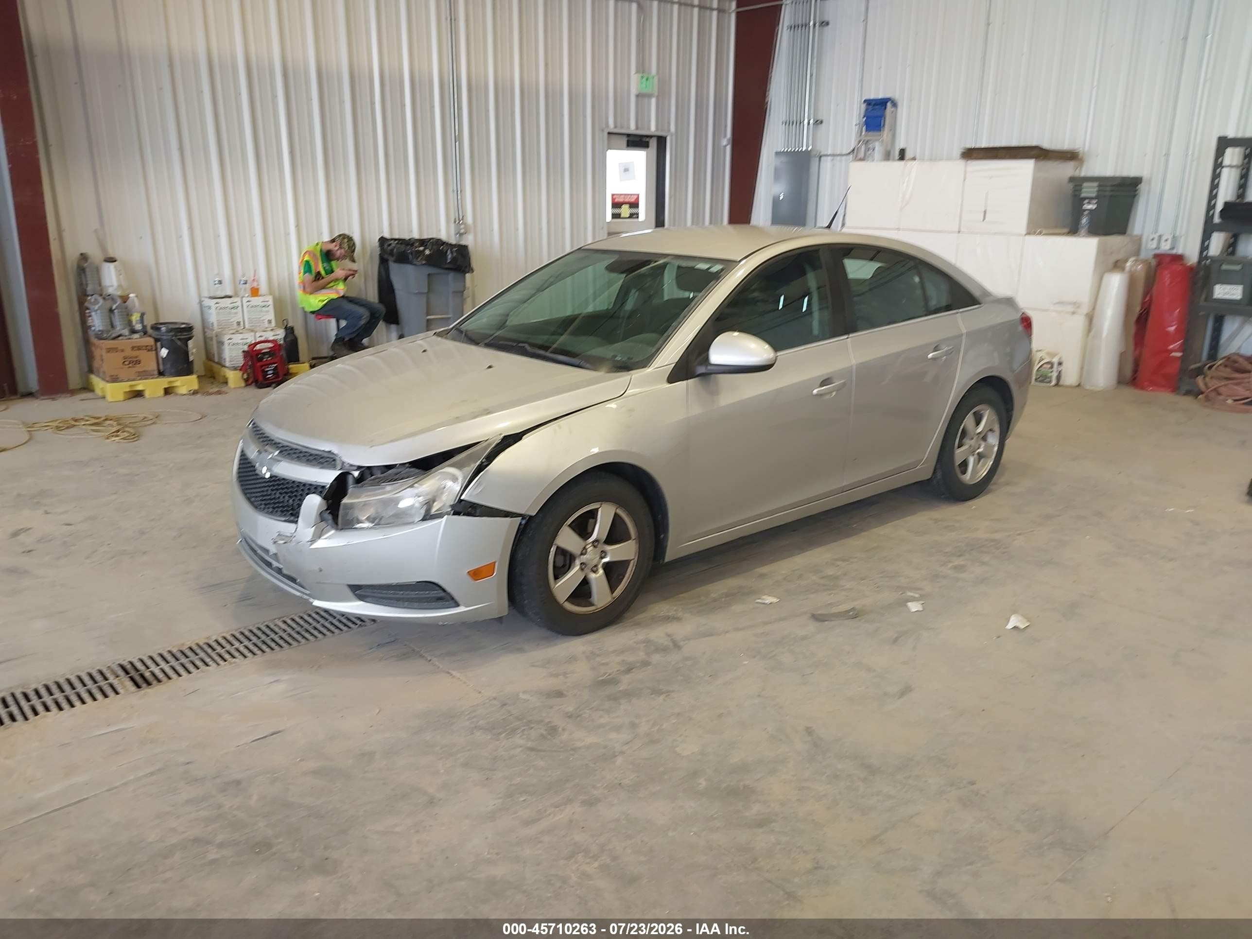2014 Chevrolet Cruze 1lt Auto Silver vin: 1G1PC5SB6E7298031