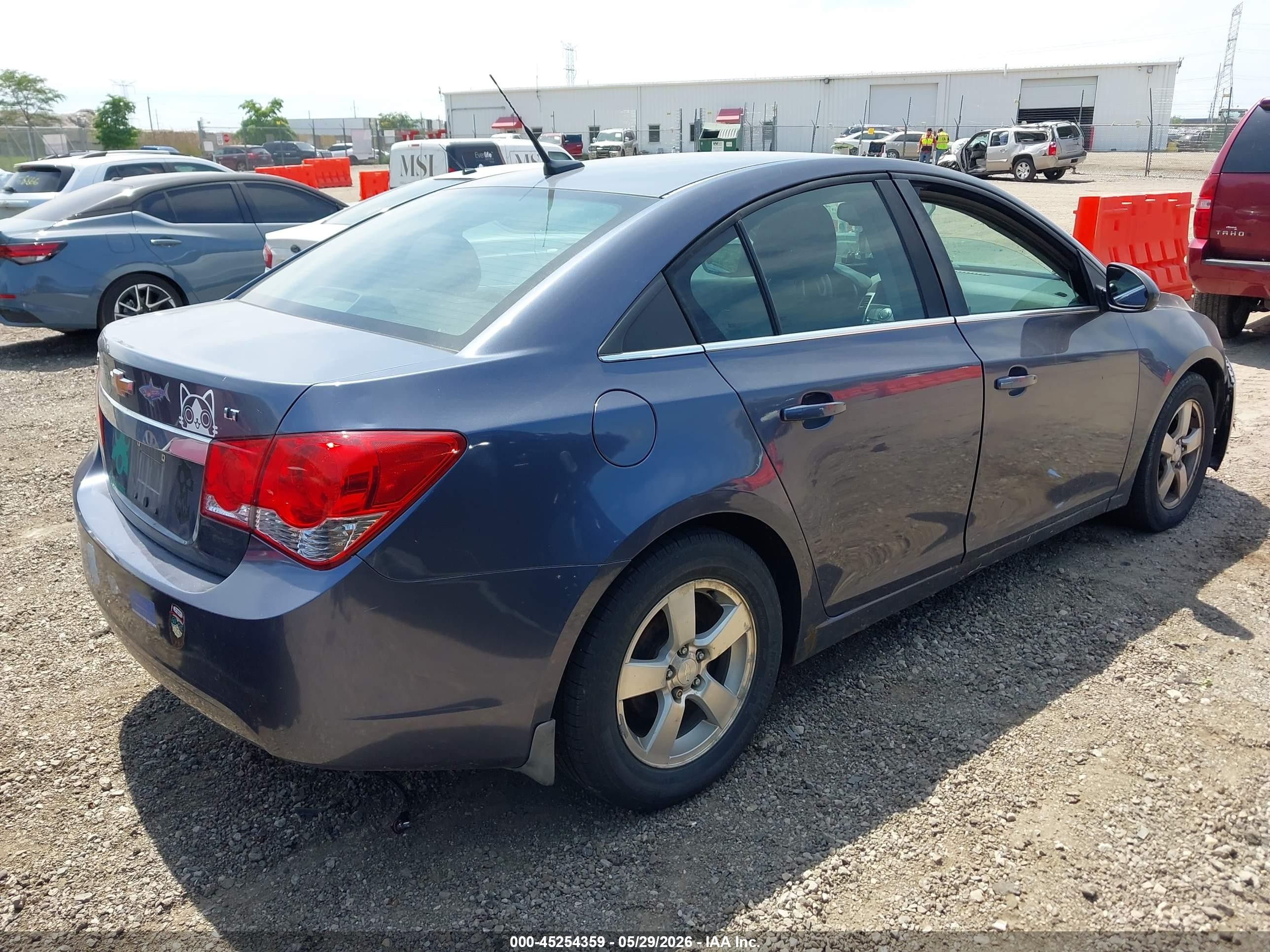 2014 Chevrolet Cruze 1lt Auto Gray vin: 1G1PC5SB6E7304300