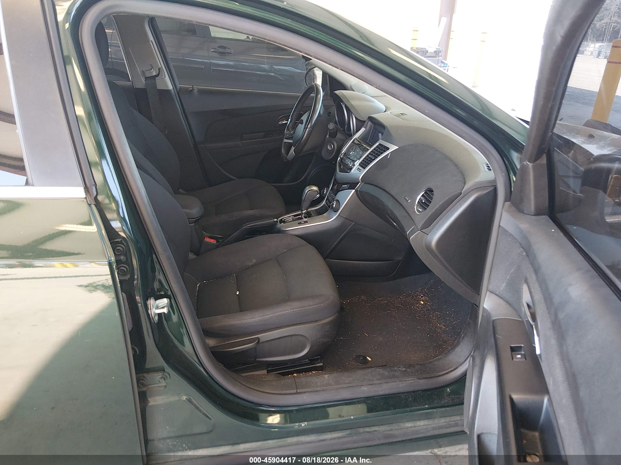 2014 Chevrolet Cruze 1lt Auto Black vin: 1G1PC5SB6E7336597