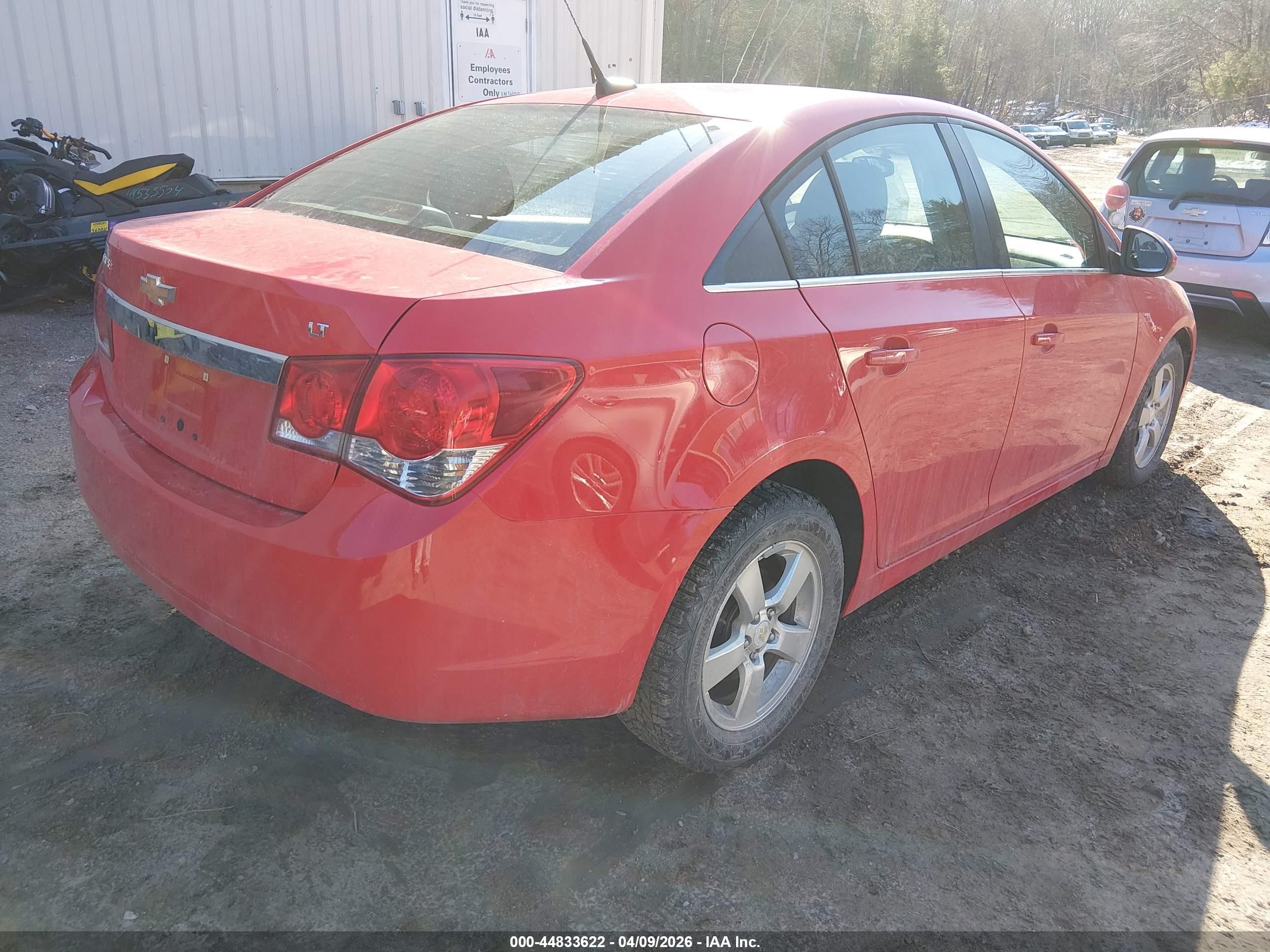 2014 Chevrolet Cruze 1lt Auto Red vin: 1G1PC5SB6E7359698