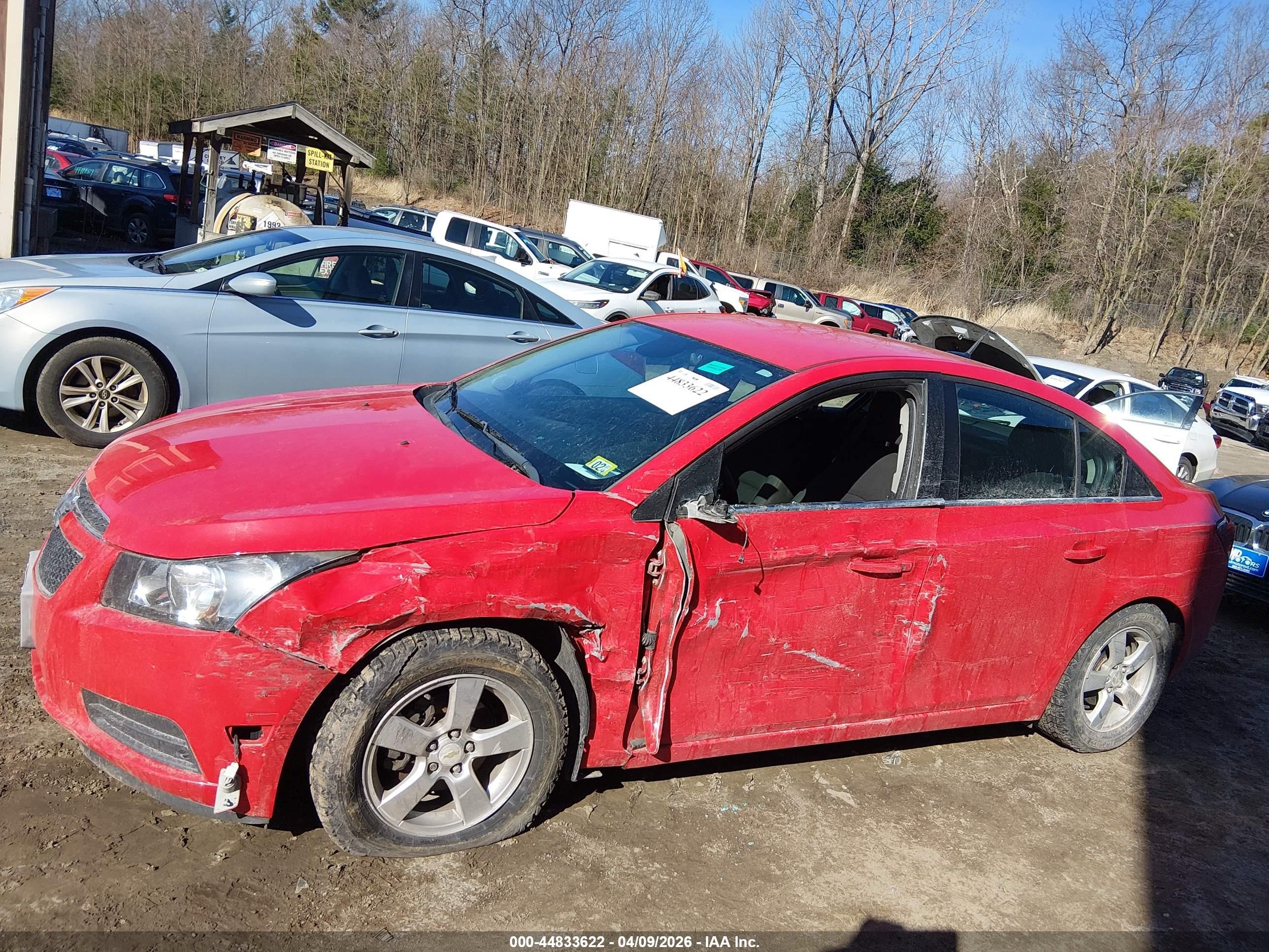 2014 Chevrolet Cruze 1lt Auto Red vin: 1G1PC5SB6E7359698