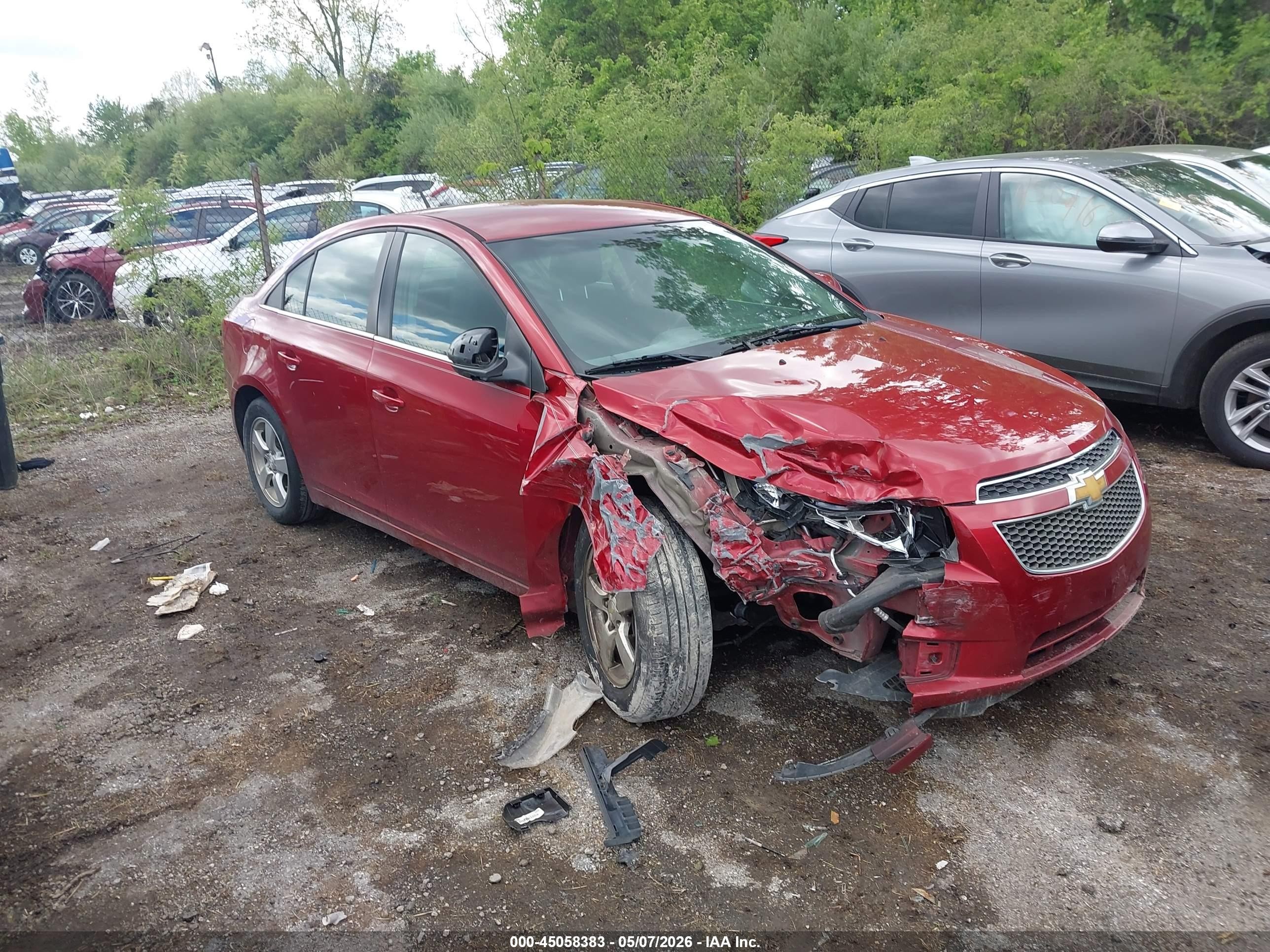 2014 Chevrolet Cruze 1lt Auto Red vin: 1G1PC5SB6E7370331