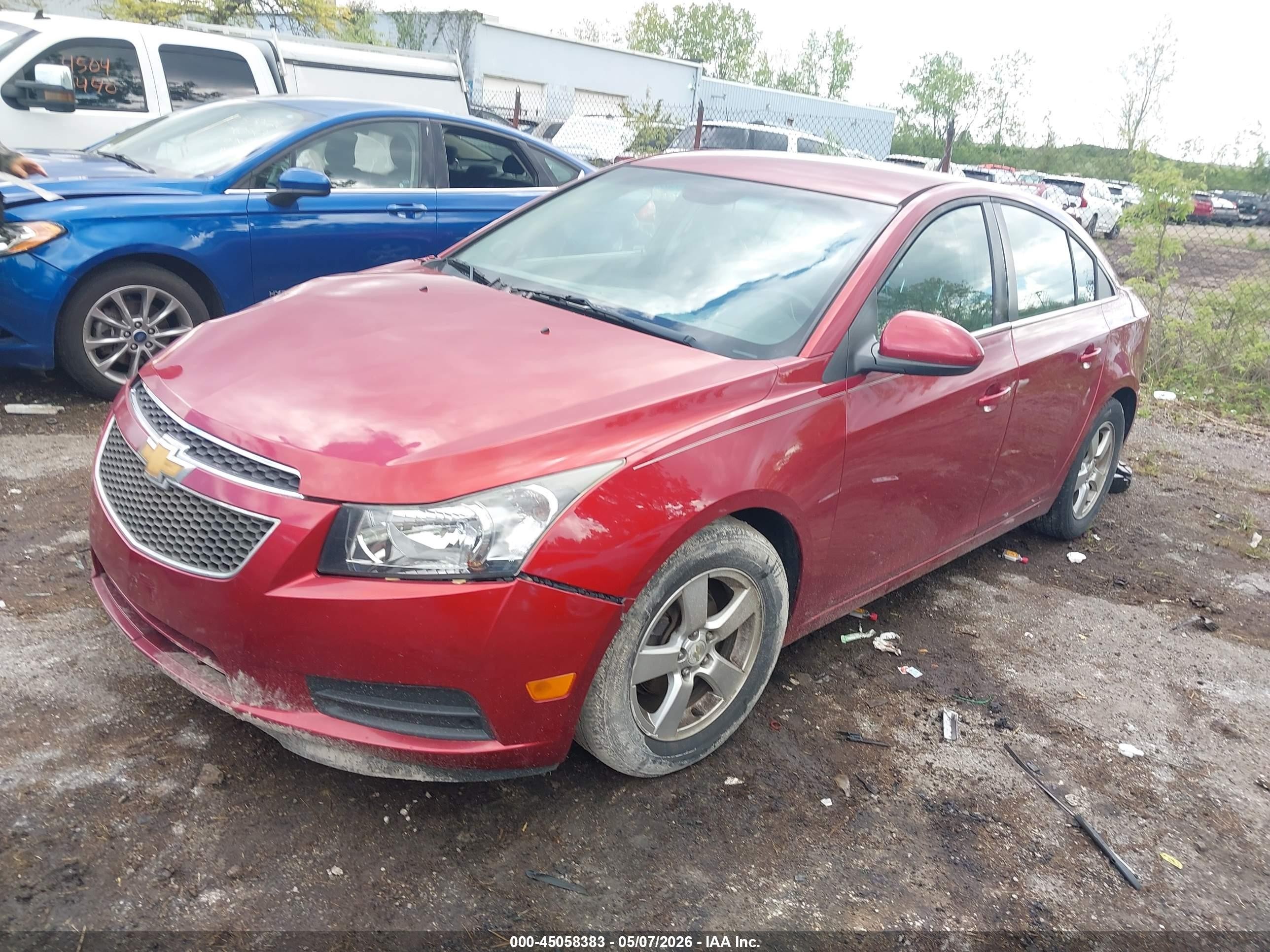 2014 Chevrolet Cruze 1lt Auto Красный vin: 1G1PC5SB6E7370331