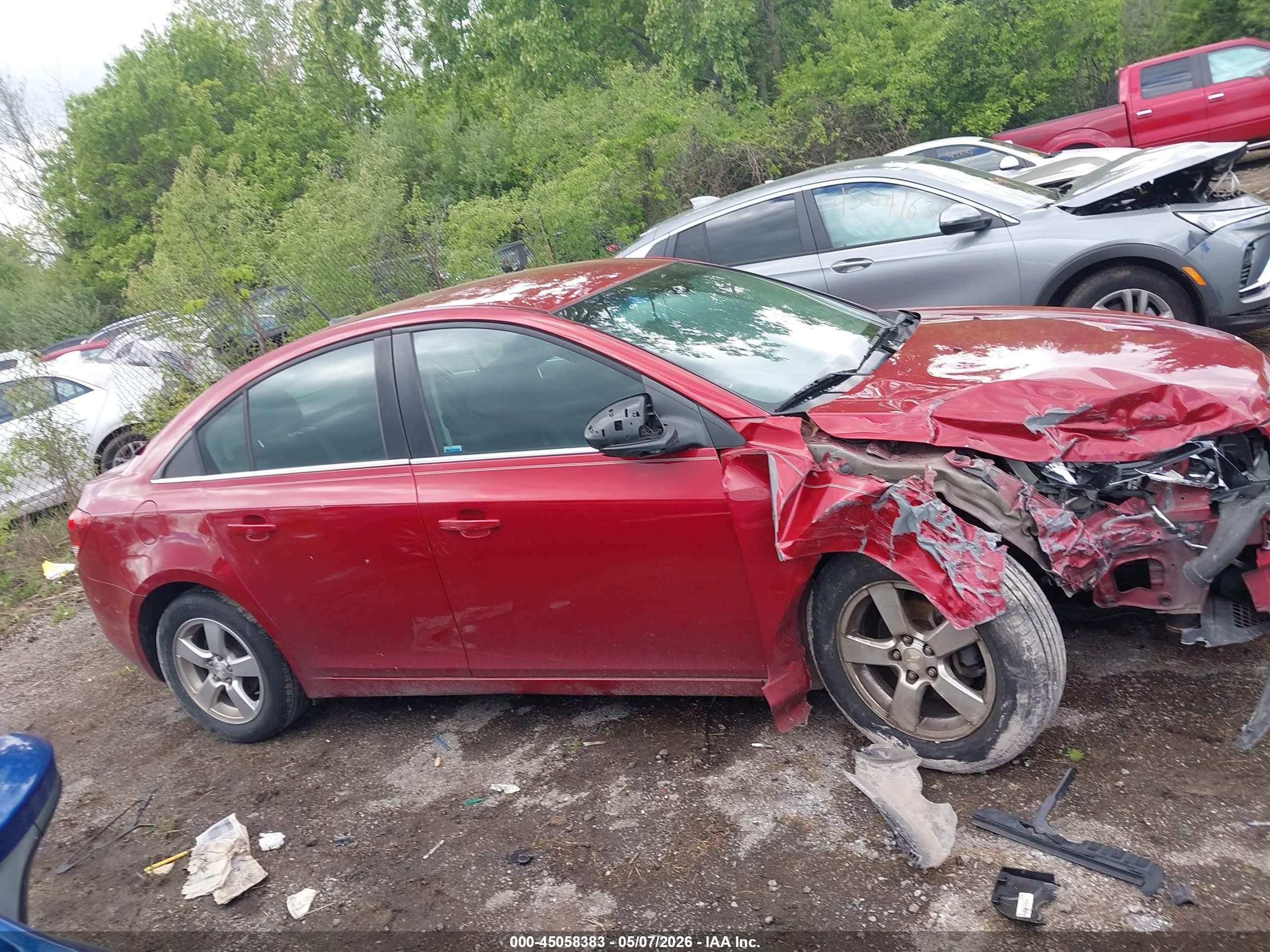 2014 Chevrolet Cruze 1lt Auto Красный vin: 1G1PC5SB6E7370331