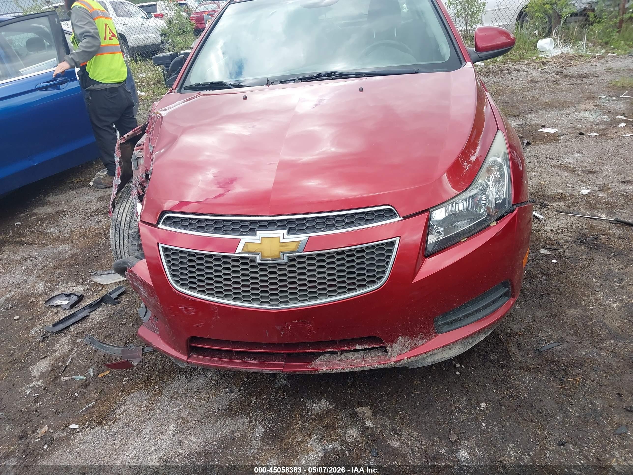 2014 Chevrolet Cruze 1lt Auto Красный vin: 1G1PC5SB6E7370331