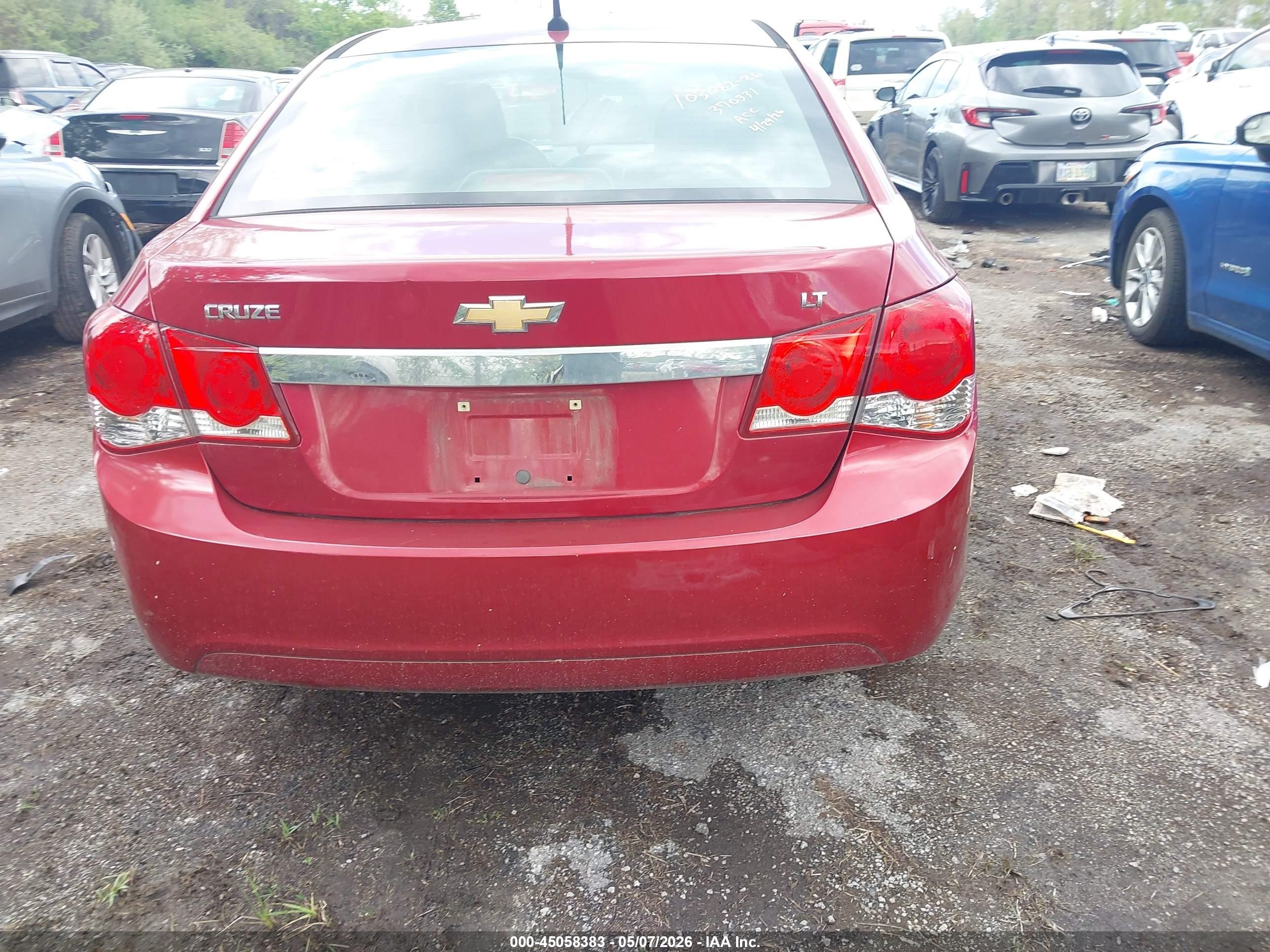 2014 Chevrolet Cruze 1lt Auto Красный vin: 1G1PC5SB6E7370331