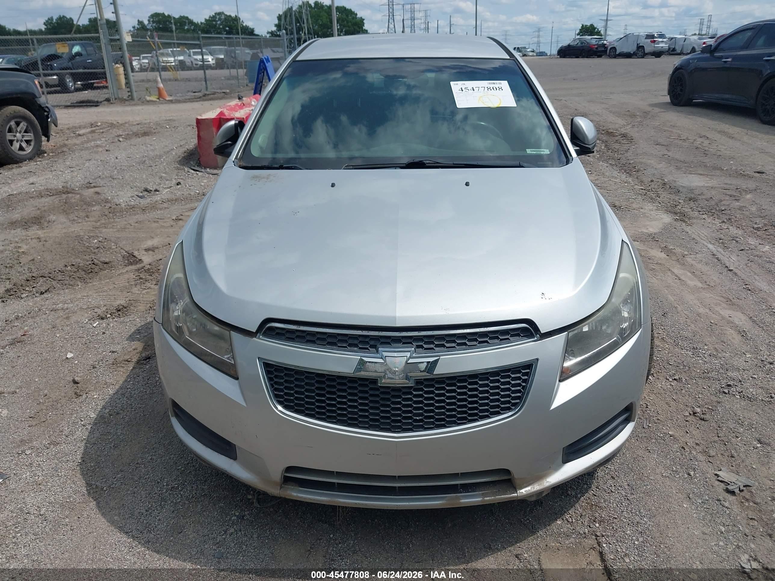 2014 Chevrolet Cruze 1lt Auto Silver vin: 1G1PC5SB6E7443665