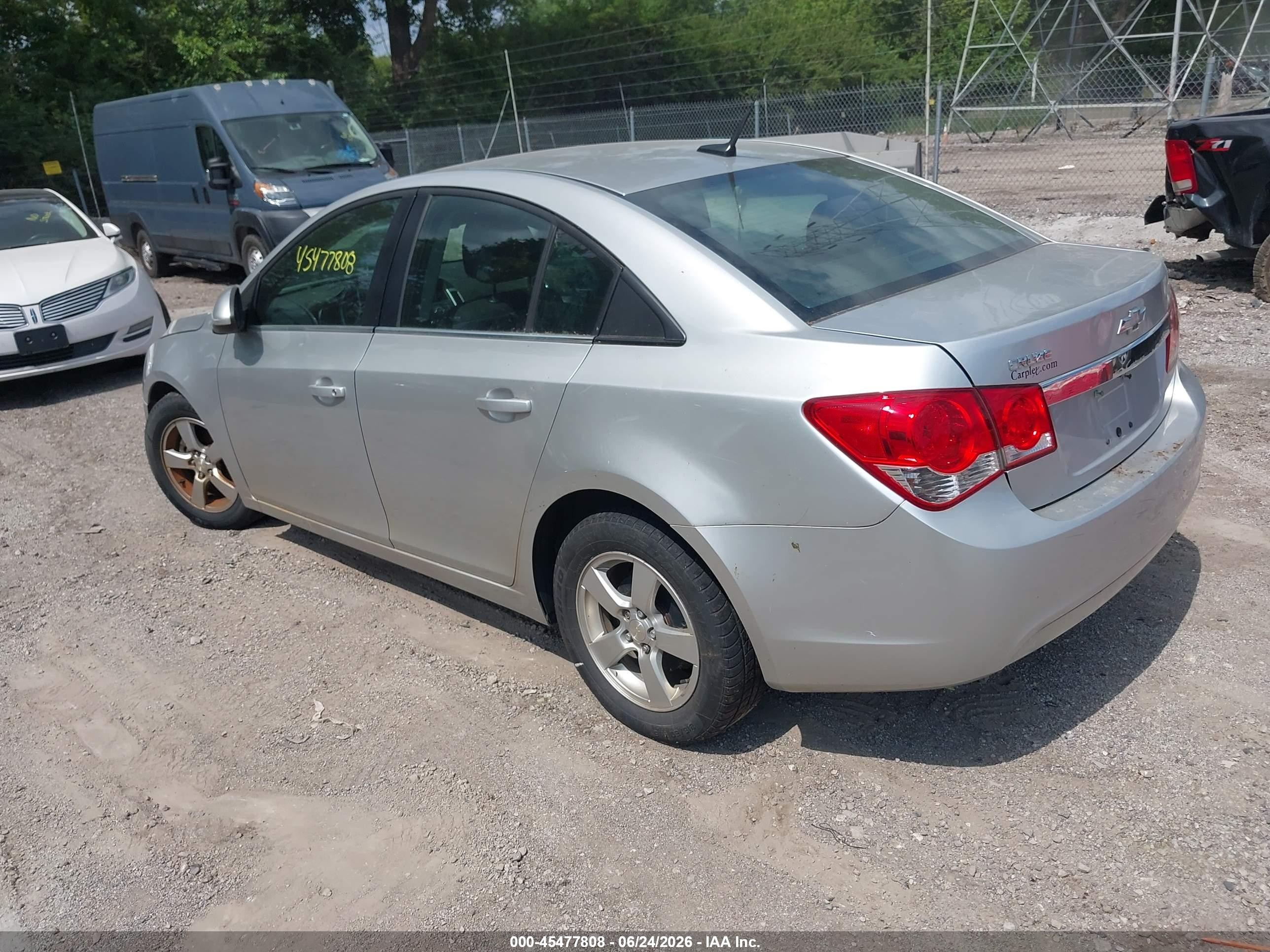 2014 Chevrolet Cruze 1lt Auto Silver vin: 1G1PC5SB6E7443665