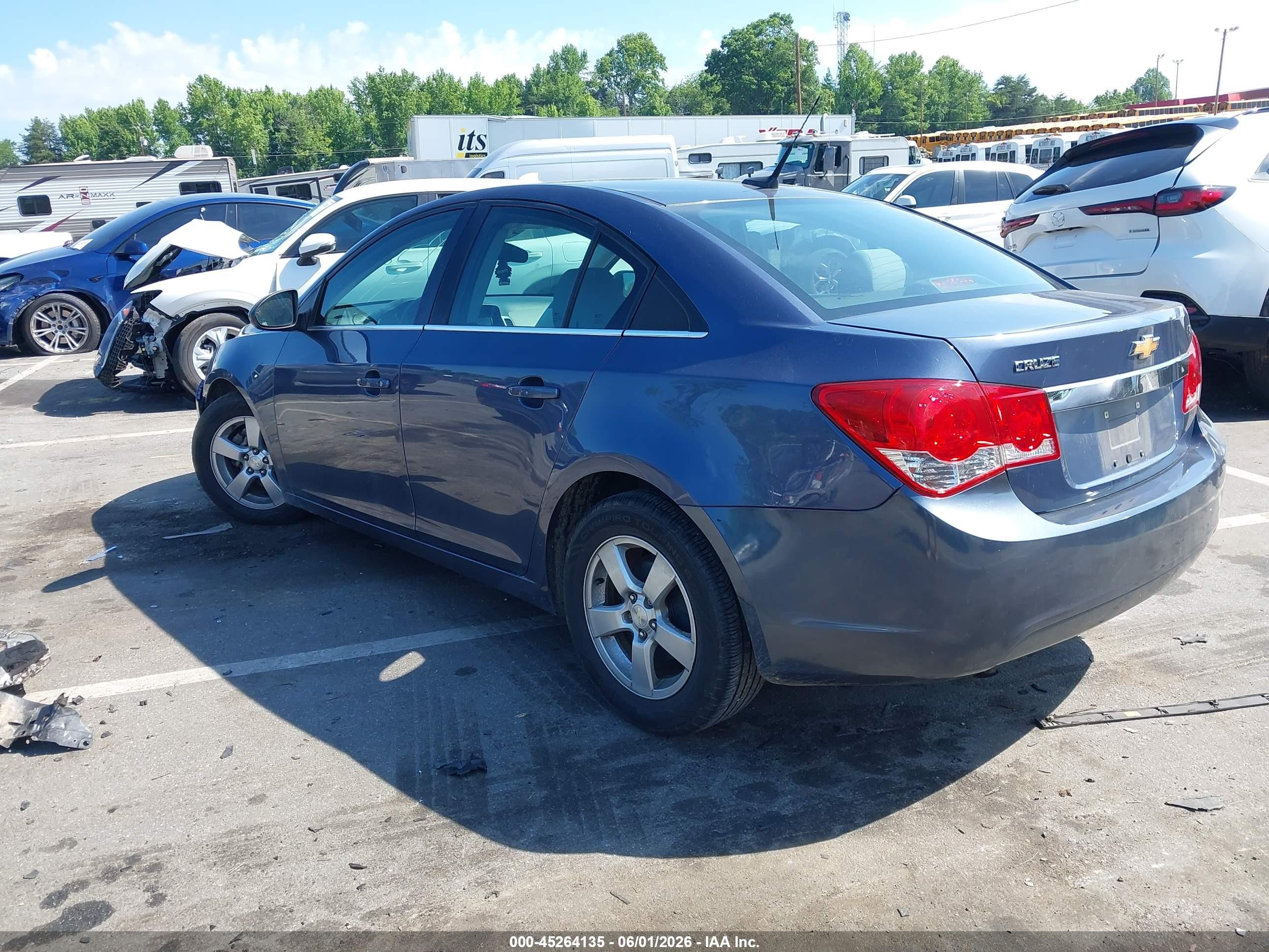 2014 Chevrolet Cruze 1lt Auto Blue vin: 1G1PC5SB6E7451507