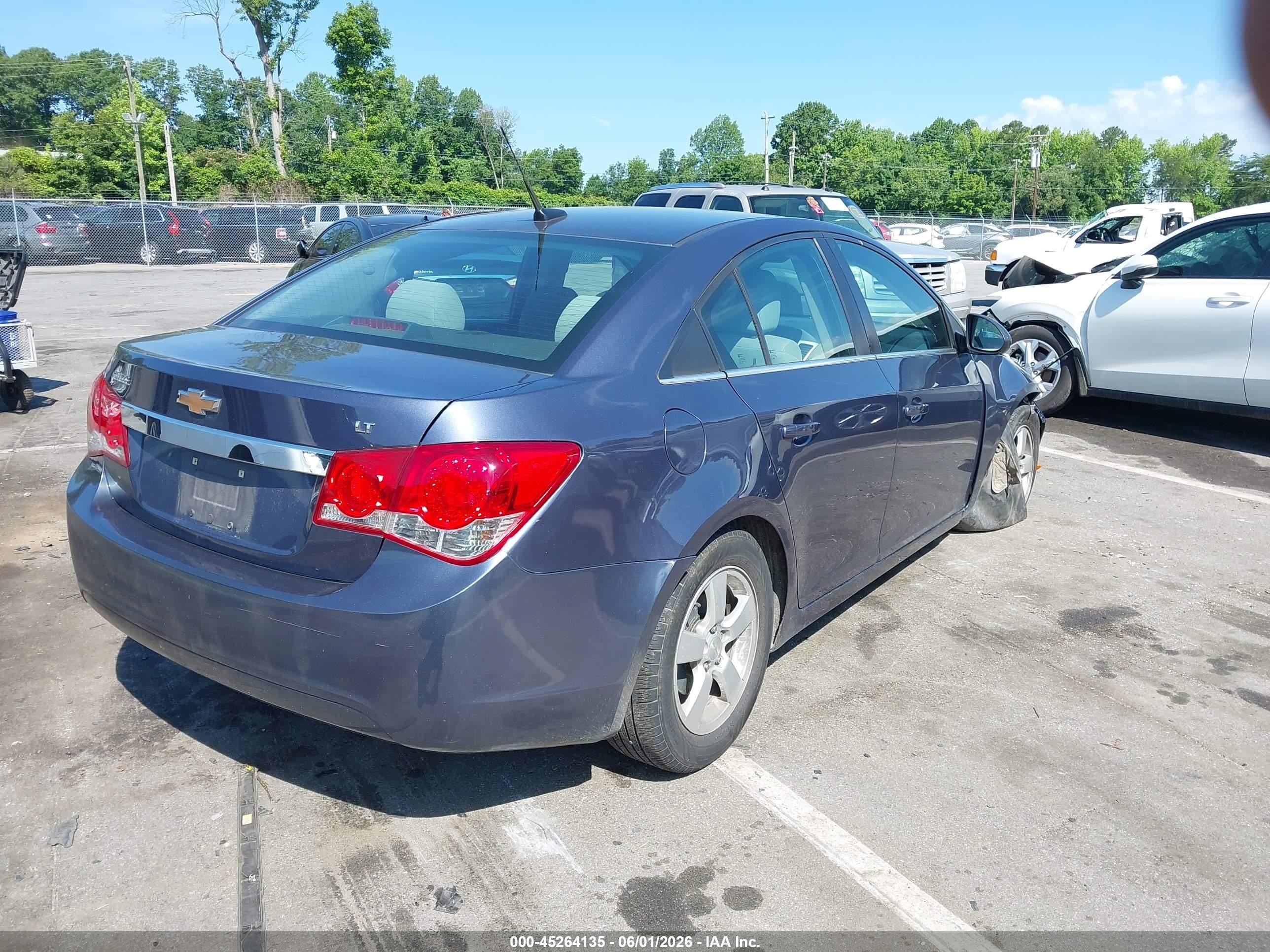 2014 Chevrolet Cruze 1lt Auto Blue vin: 1G1PC5SB6E7451507