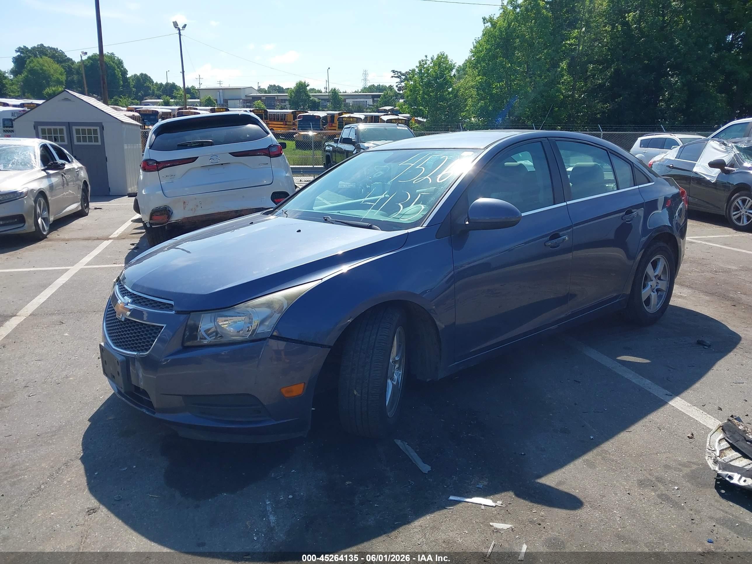 2014 Chevrolet Cruze 1lt Auto Blue vin: 1G1PC5SB6E7451507