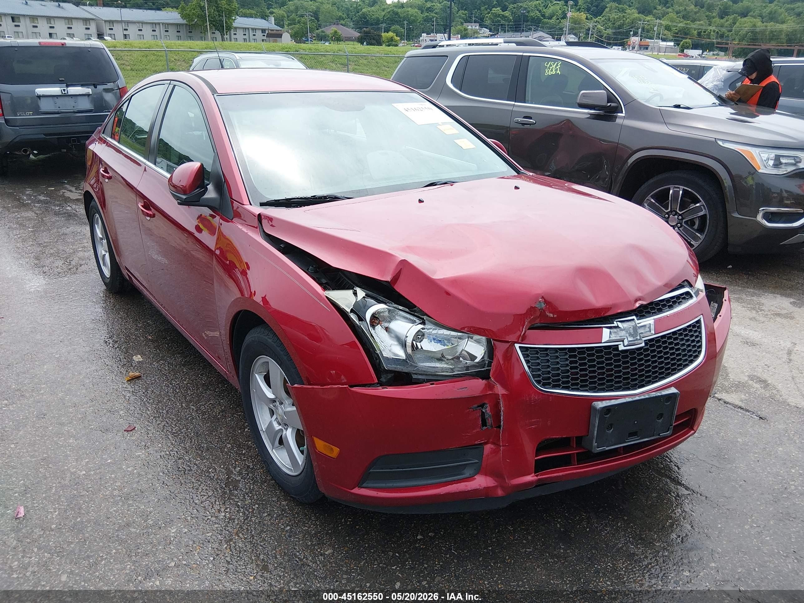 2014 Chevrolet Cruze 1lt Auto Red vin: 1G1PC5SB6E7452253