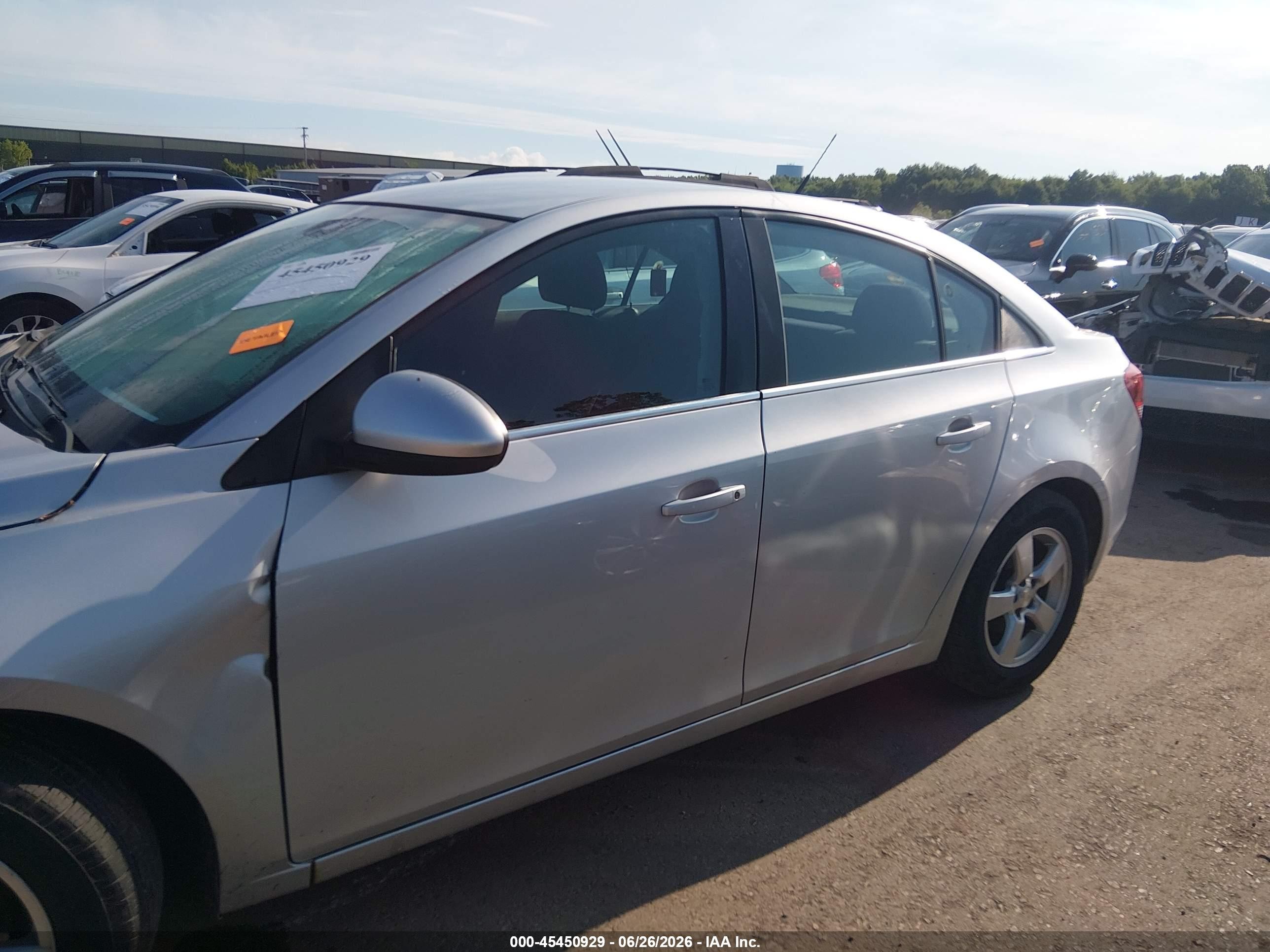 2014 Chevrolet Cruze 1lt Auto Silver vin: 1G1PC5SB6E7469232