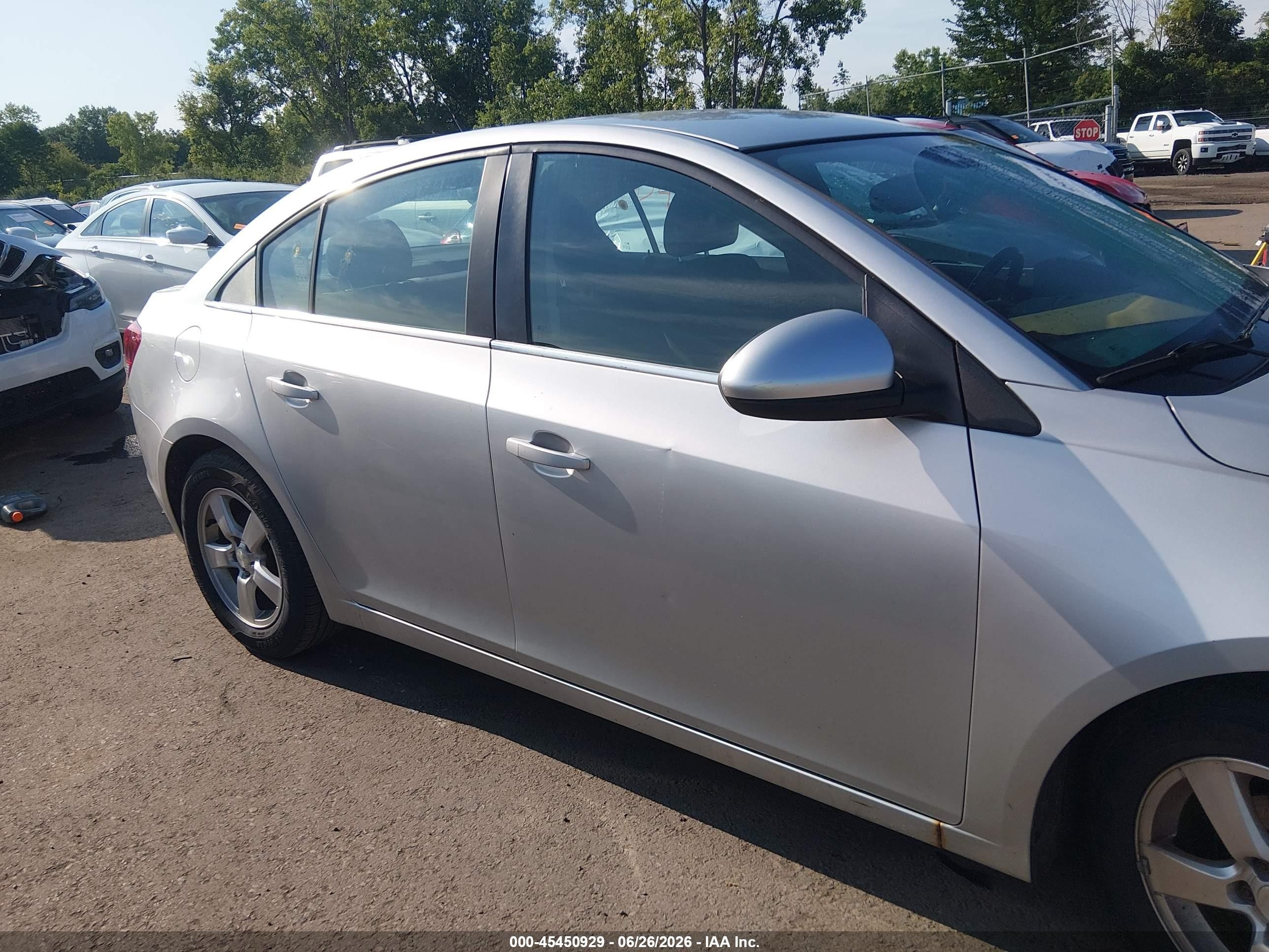 2014 Chevrolet Cruze 1lt Auto Silver vin: 1G1PC5SB6E7469232