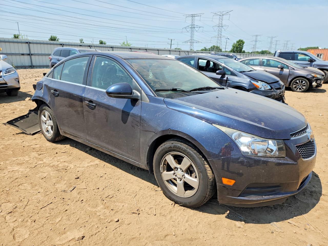 2014 Chevrolet Cruze Lt Blue vin: 1G1PC5SB6E7470932