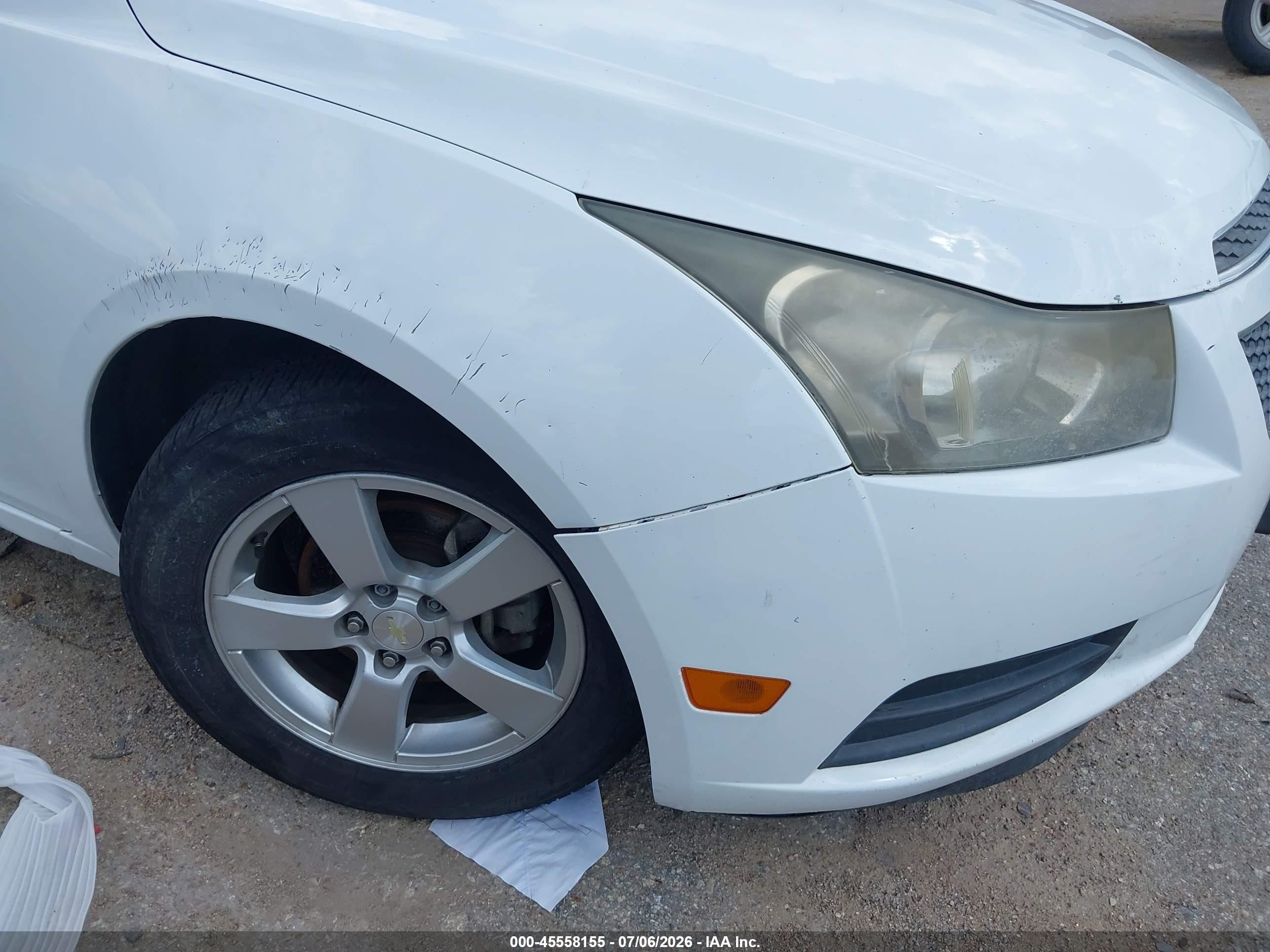 2014 Chevrolet Cruze 1lt Auto White vin: 1G1PC5SB6E7477654