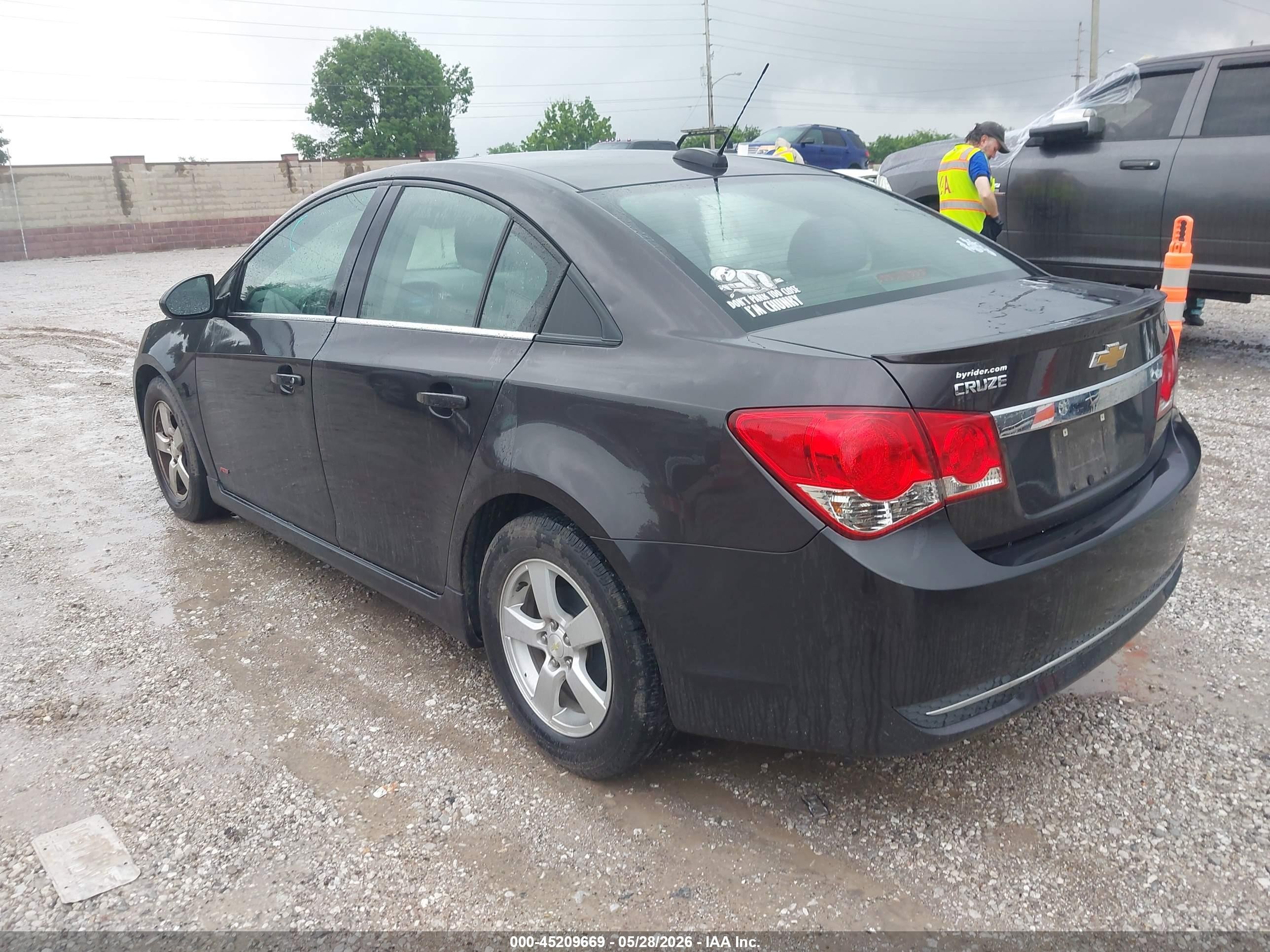 2015 Chevrolet Cruze 1lt Auto Black vin: 1G1PC5SB6F7113364