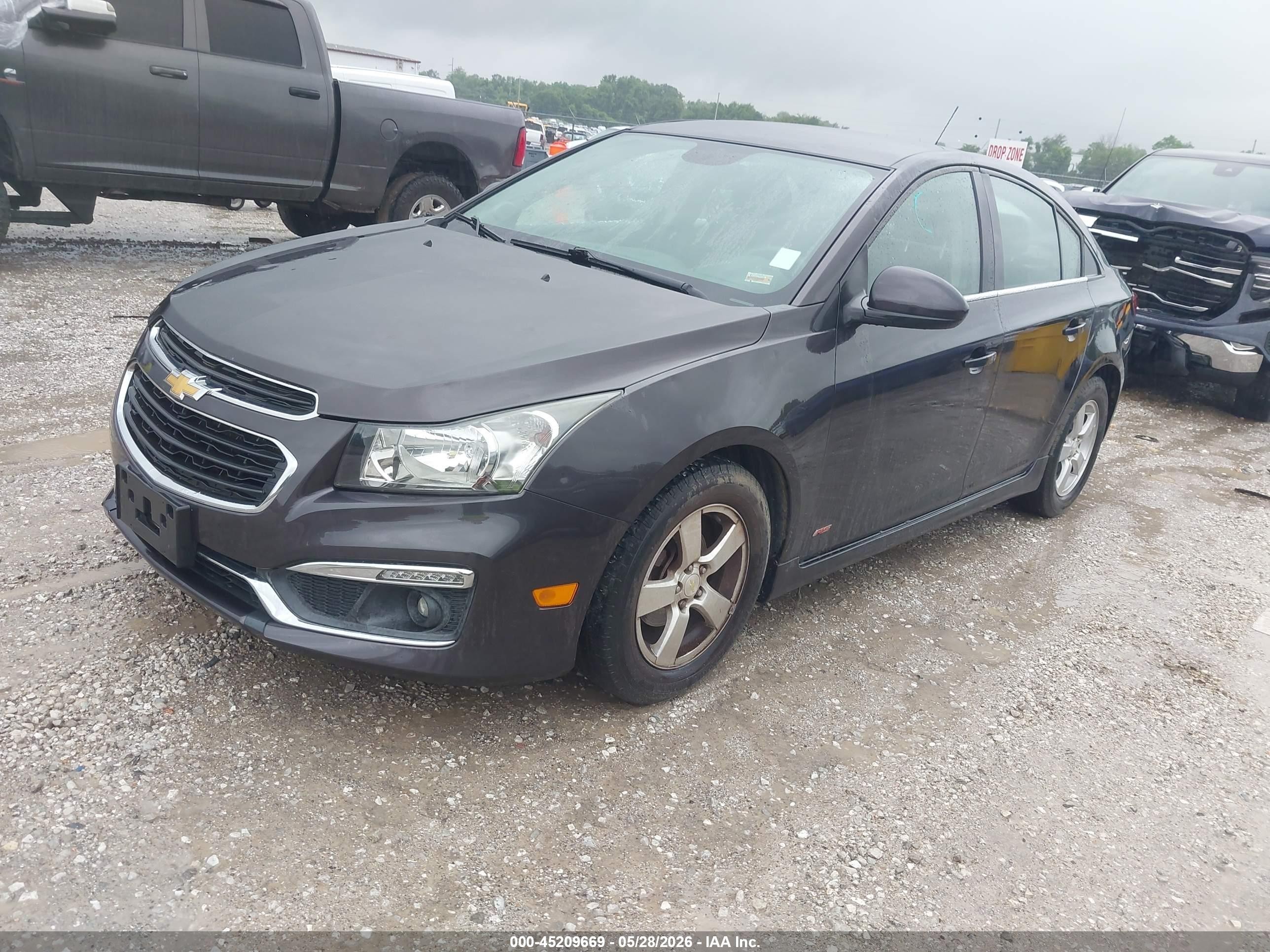 2015 Chevrolet Cruze 1lt Auto Black vin: 1G1PC5SB6F7113364