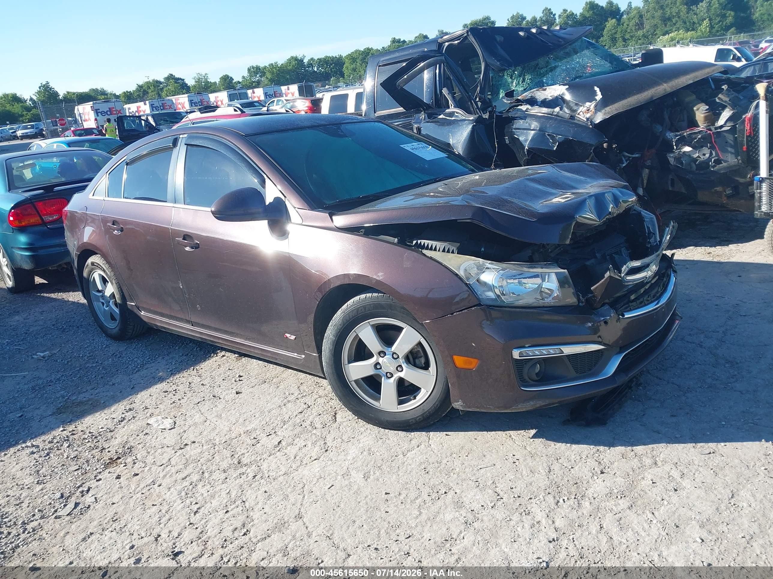 2015 Chevrolet Cruze 1lt Auto Brown vin: 1G1PC5SB6F7116040