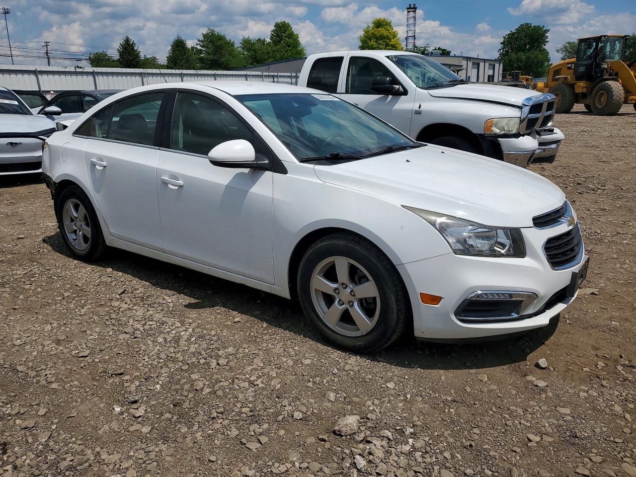 2015 Chevrolet Cruze Lt White vin: 1G1PC5SB6F7144226