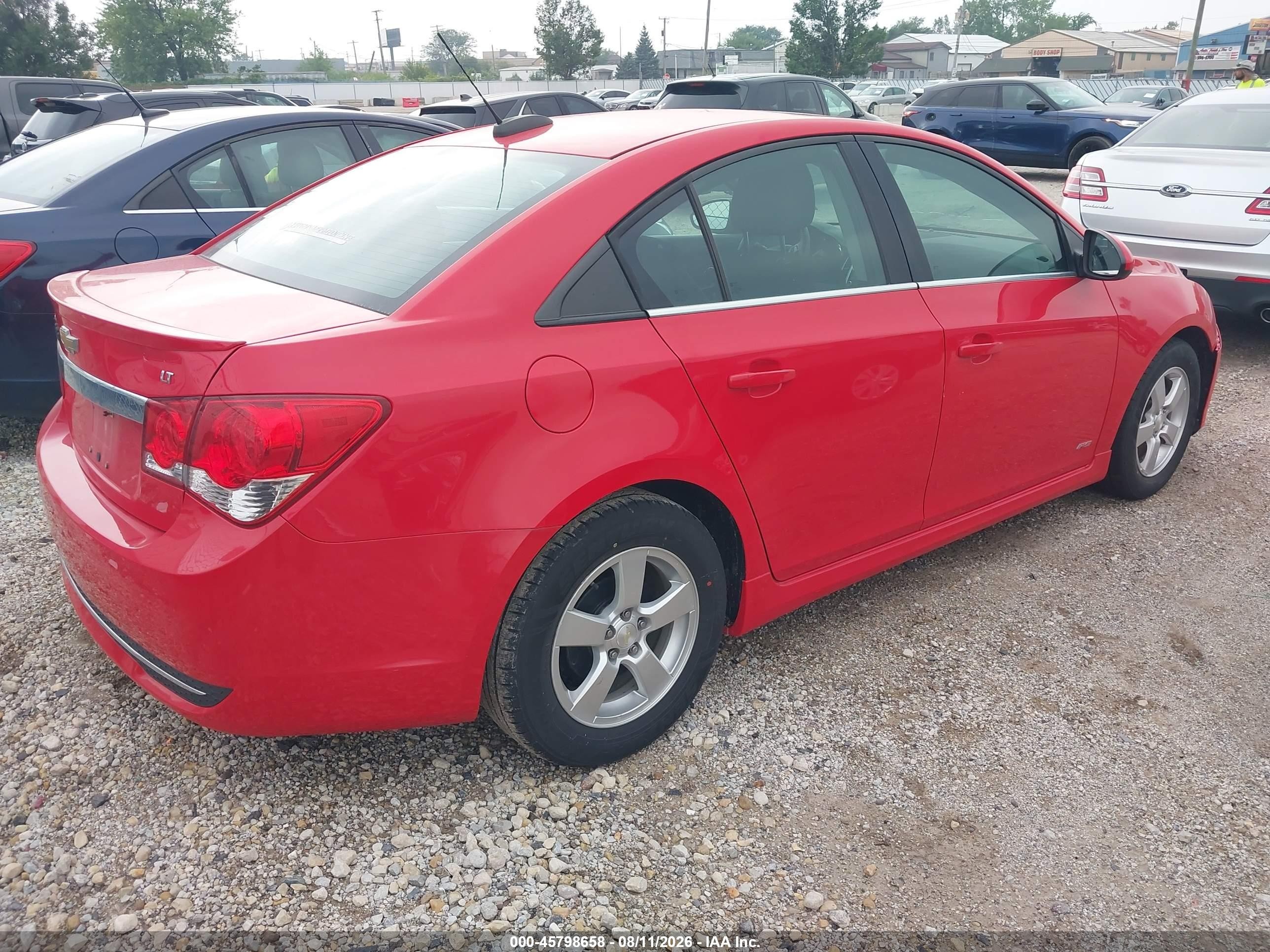 2015 Chevrolet Cruze 1lt Auto Red vin: 1G1PC5SB6F7177761
