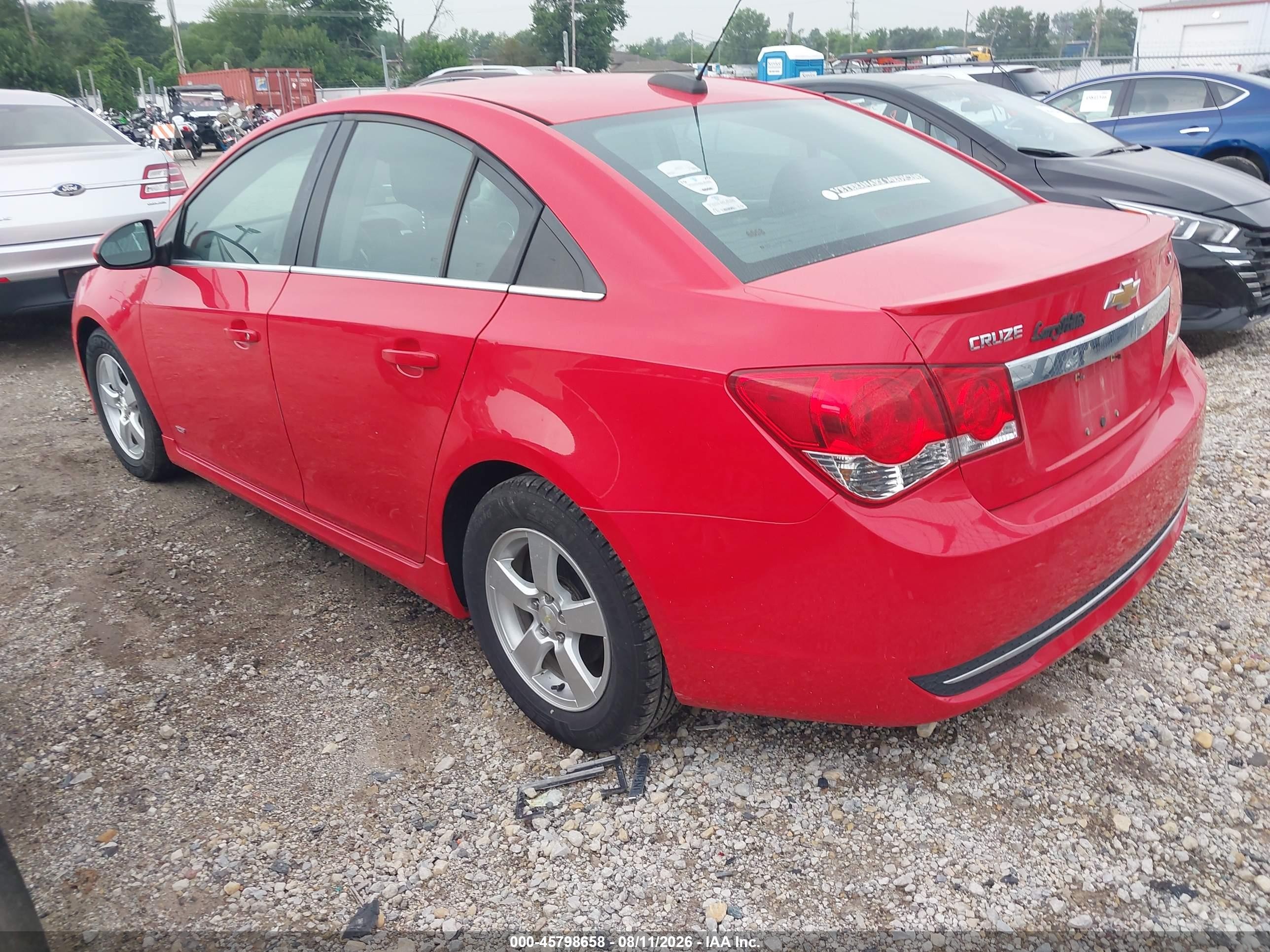 2015 Chevrolet Cruze 1lt Auto Red vin: 1G1PC5SB6F7177761