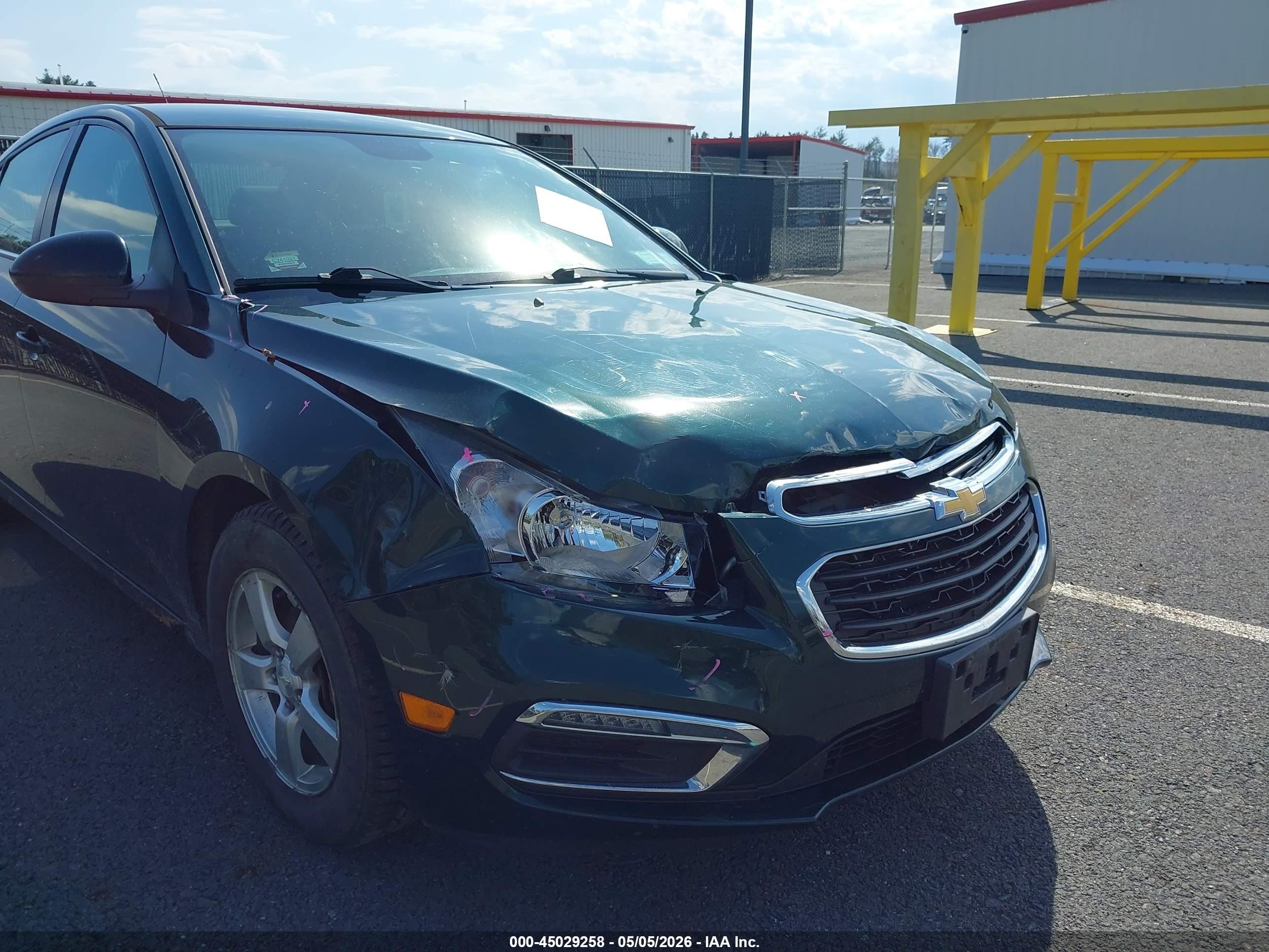 2015 Chevrolet Cruze 1lt Auto Green vin: 1G1PC5SB6F7180370