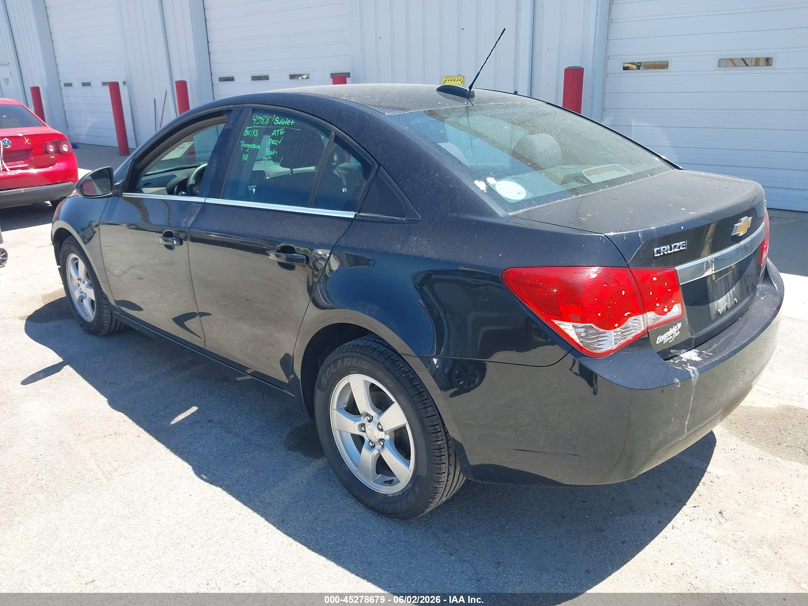 2015 Chevrolet Cruze 1lt Auto Black vin: 1G1PC5SB6F7192504