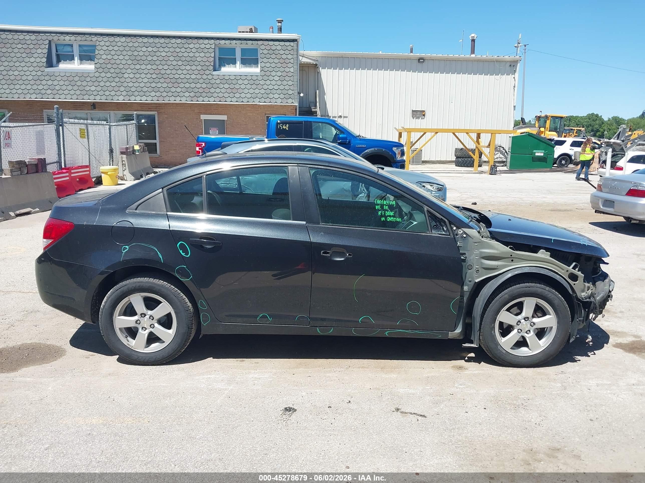 2015 Chevrolet Cruze 1lt Auto Black vin: 1G1PC5SB6F7192504