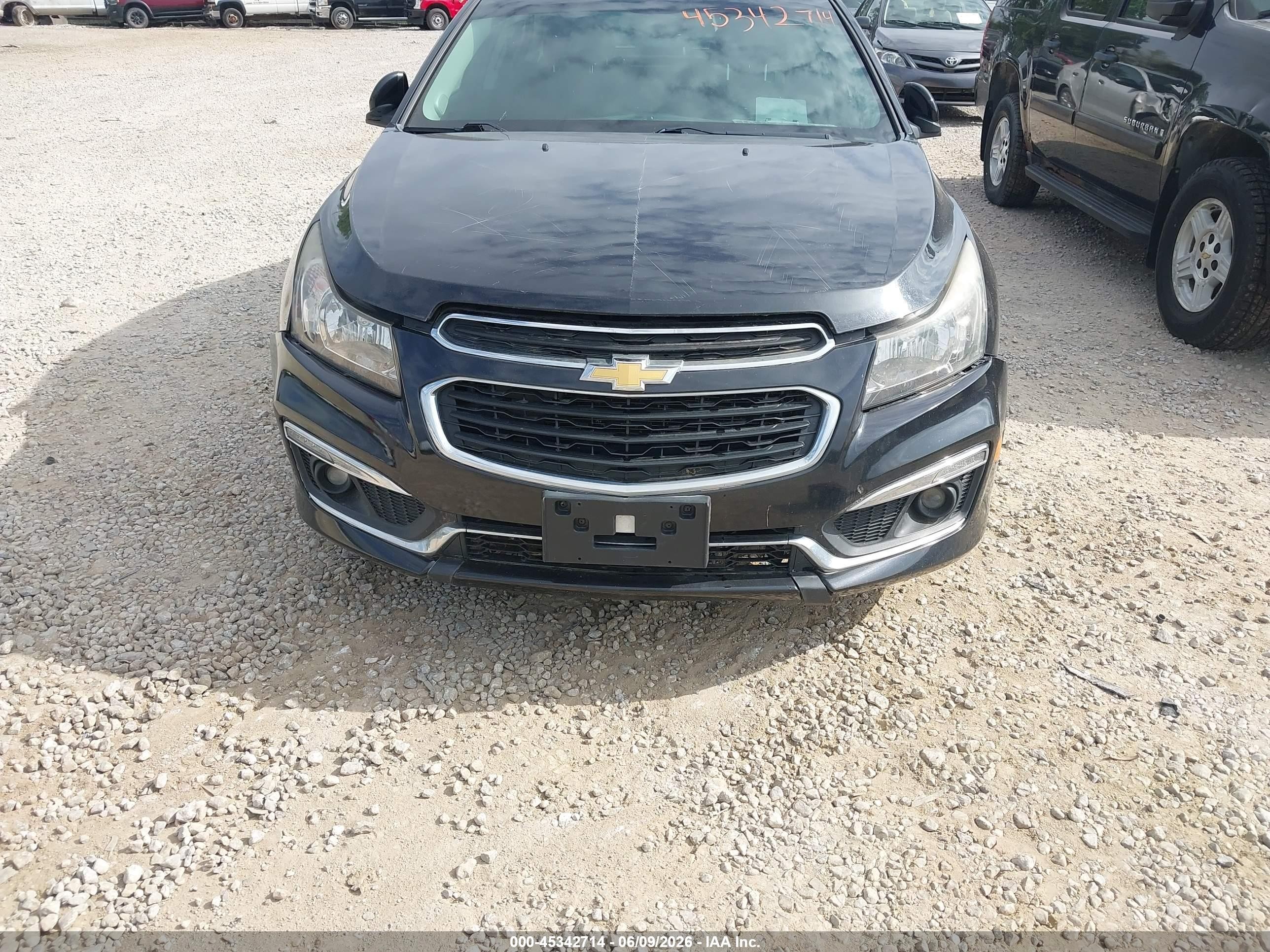 2015 Chevrolet Cruze 1lt Auto Black vin: 1G1PC5SB6F7215876