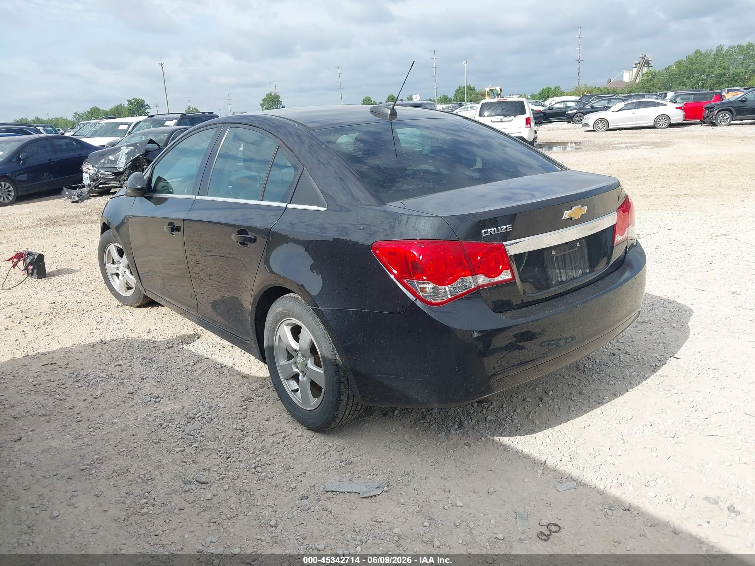 2015 Chevrolet Cruze 1lt Auto Black vin: 1G1PC5SB6F7215876