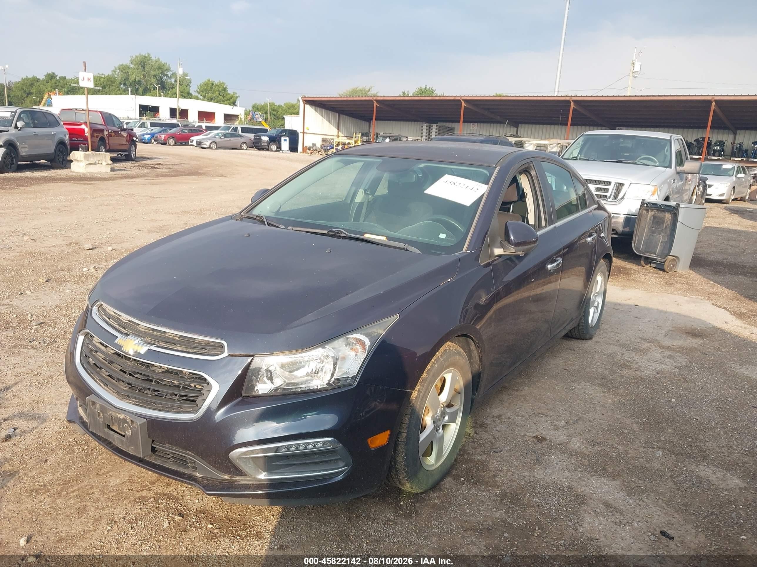 2015 Chevrolet Cruze 1lt Auto Blue vin: 1G1PC5SB6F7233746