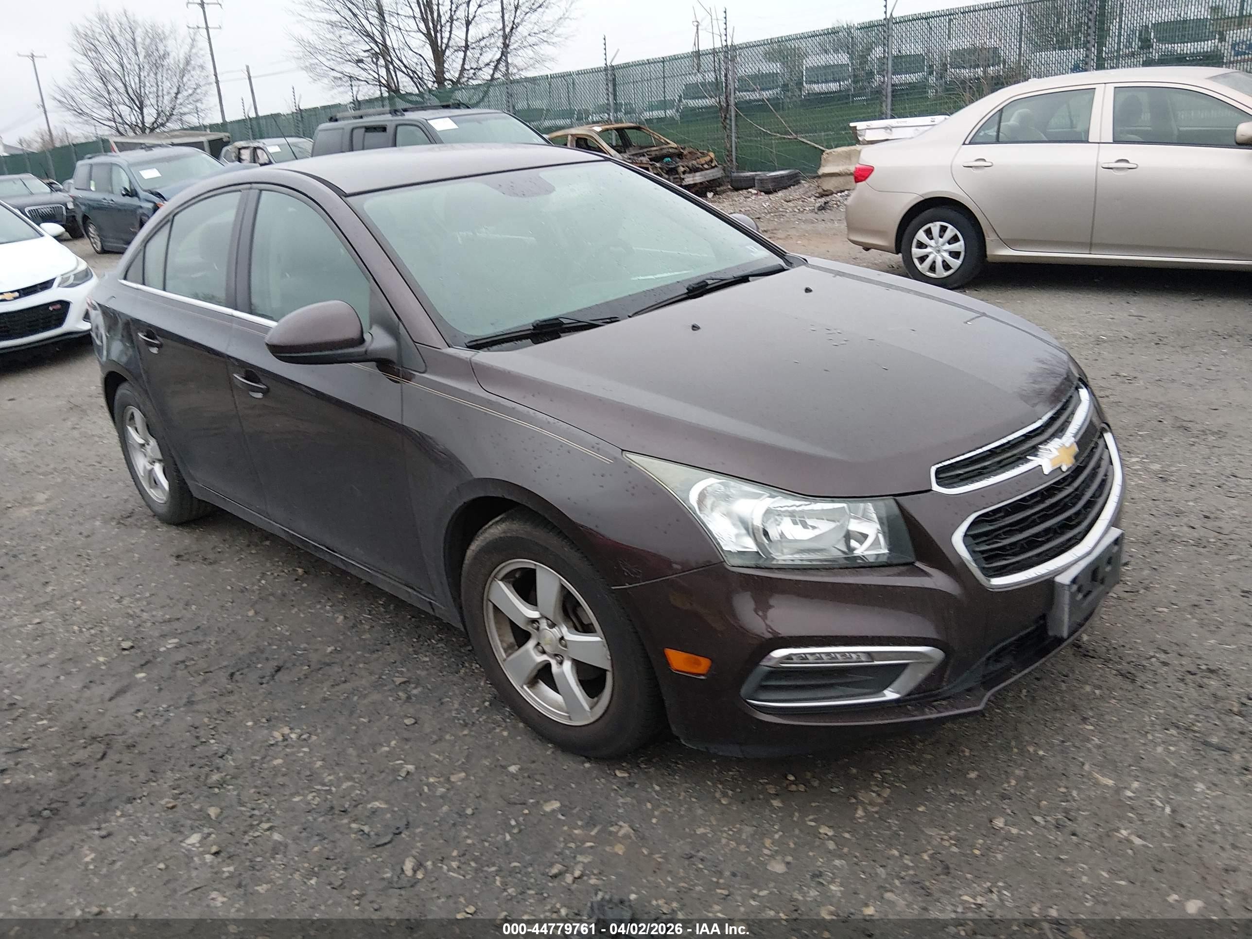 2015 Chevrolet Cruze 1lt Auto Burgundy vin: 1G1PC5SB6F7247372