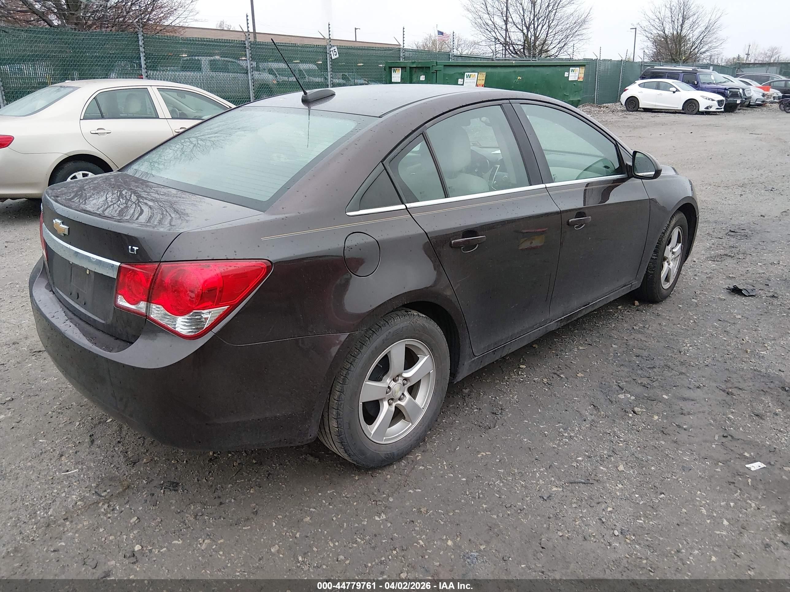 2015 Chevrolet Cruze 1lt Auto Burgundy vin: 1G1PC5SB6F7247372