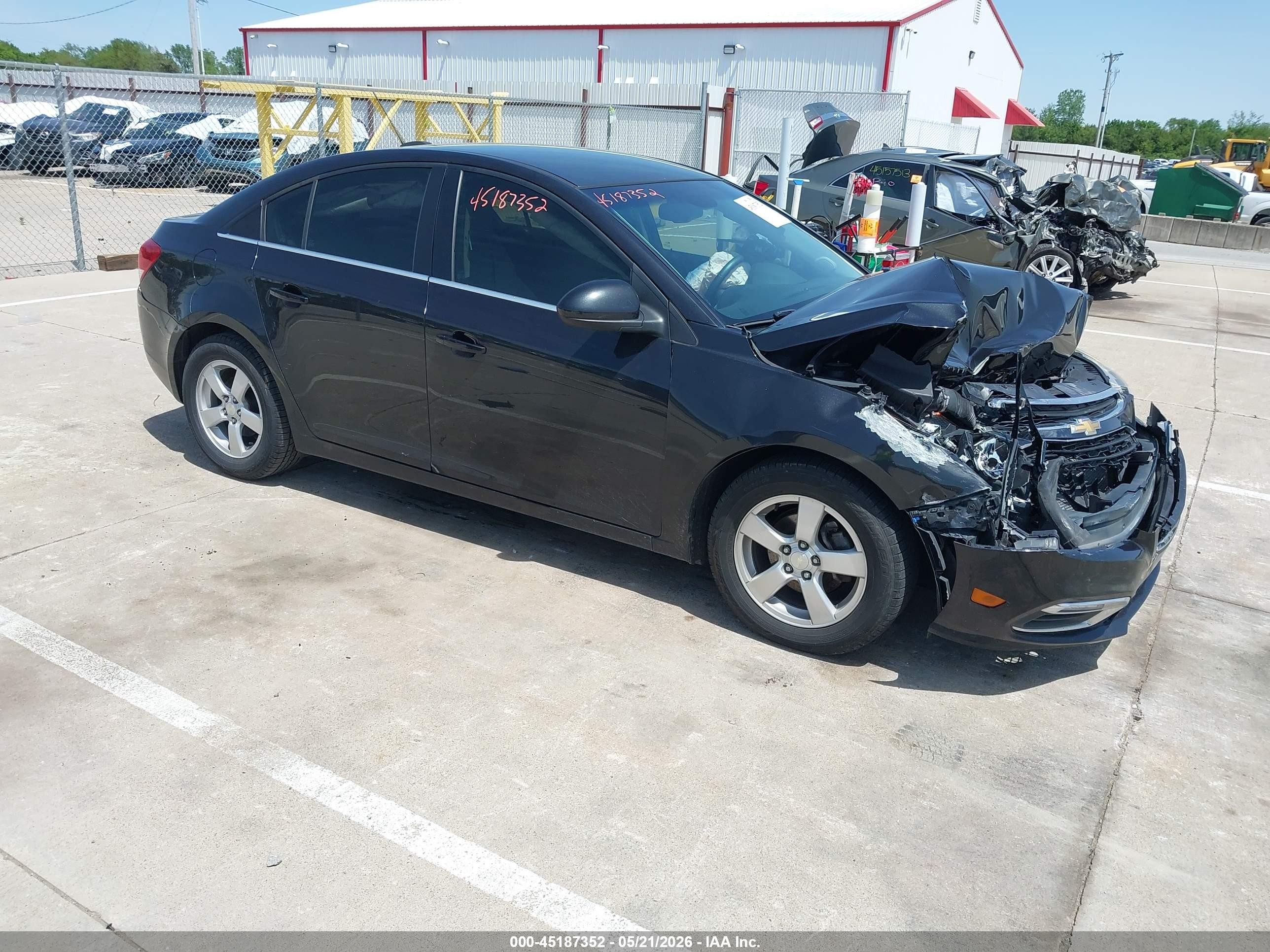 2015 Chevrolet Cruze 1lt Auto Black vin: 1G1PC5SB6F7256170