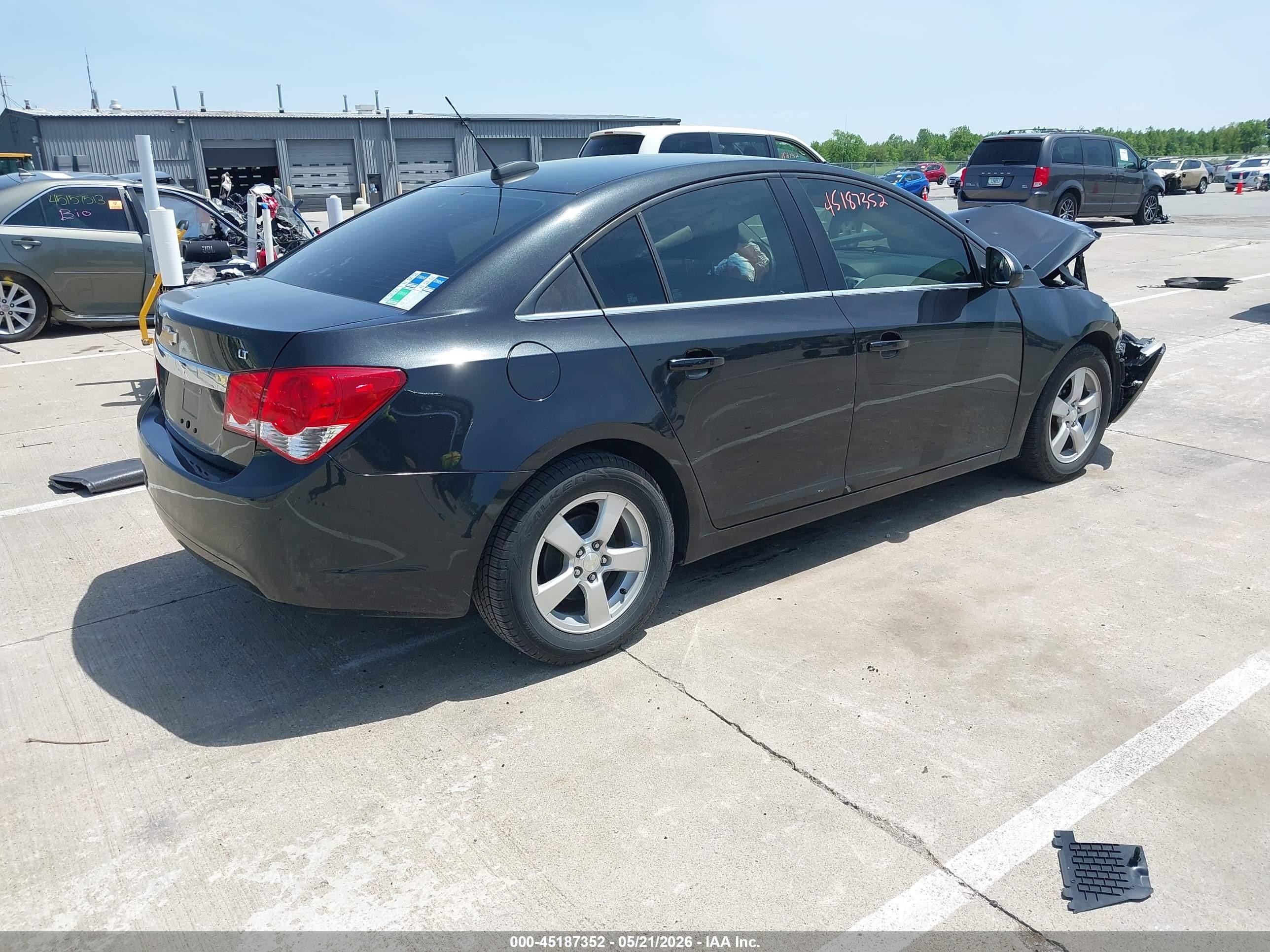 2015 Chevrolet Cruze 1lt Auto Black vin: 1G1PC5SB6F7256170