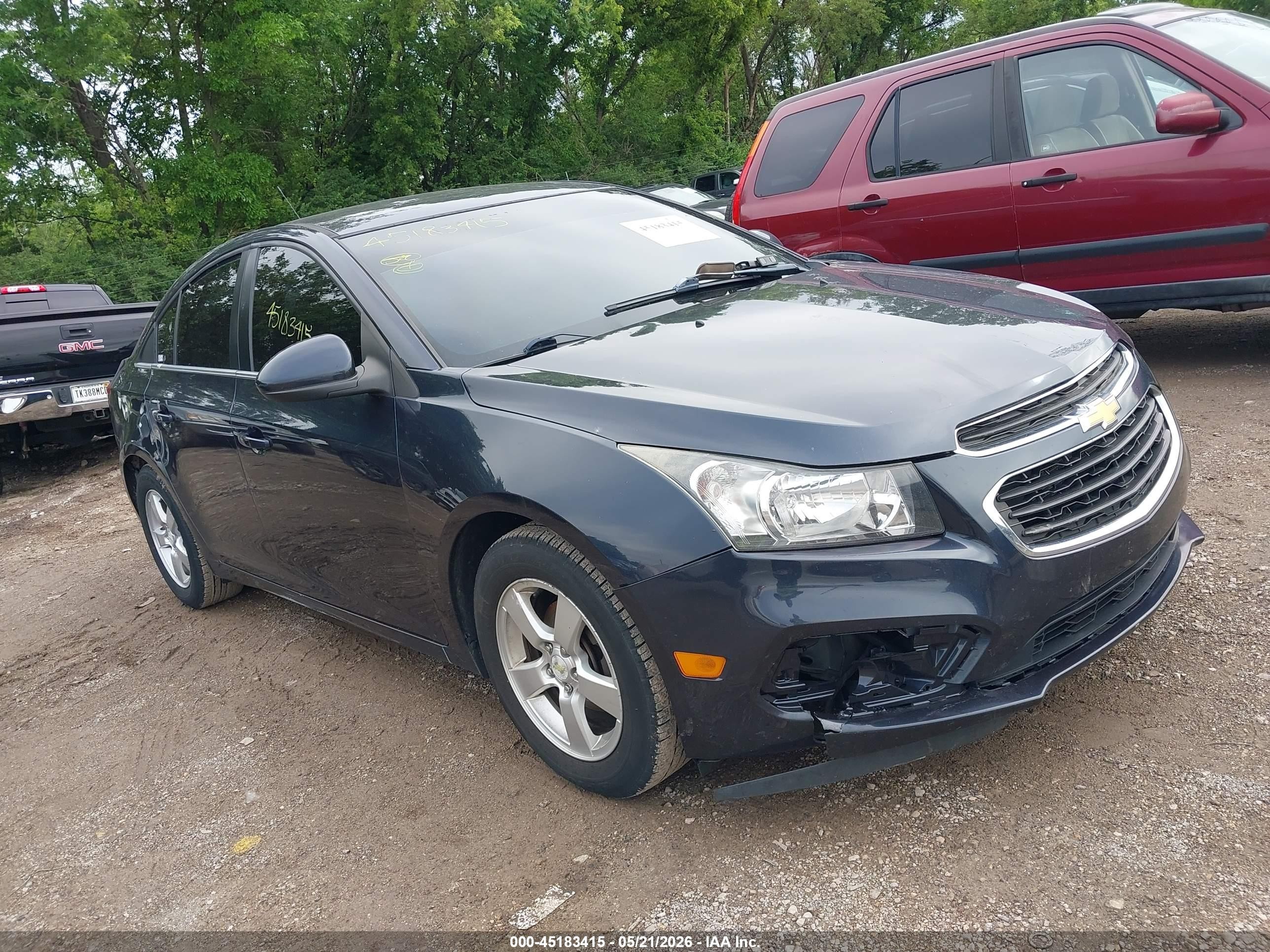 2015 Chevrolet Cruze 1lt Auto Dark Blue vin: 1G1PC5SB6F7286348