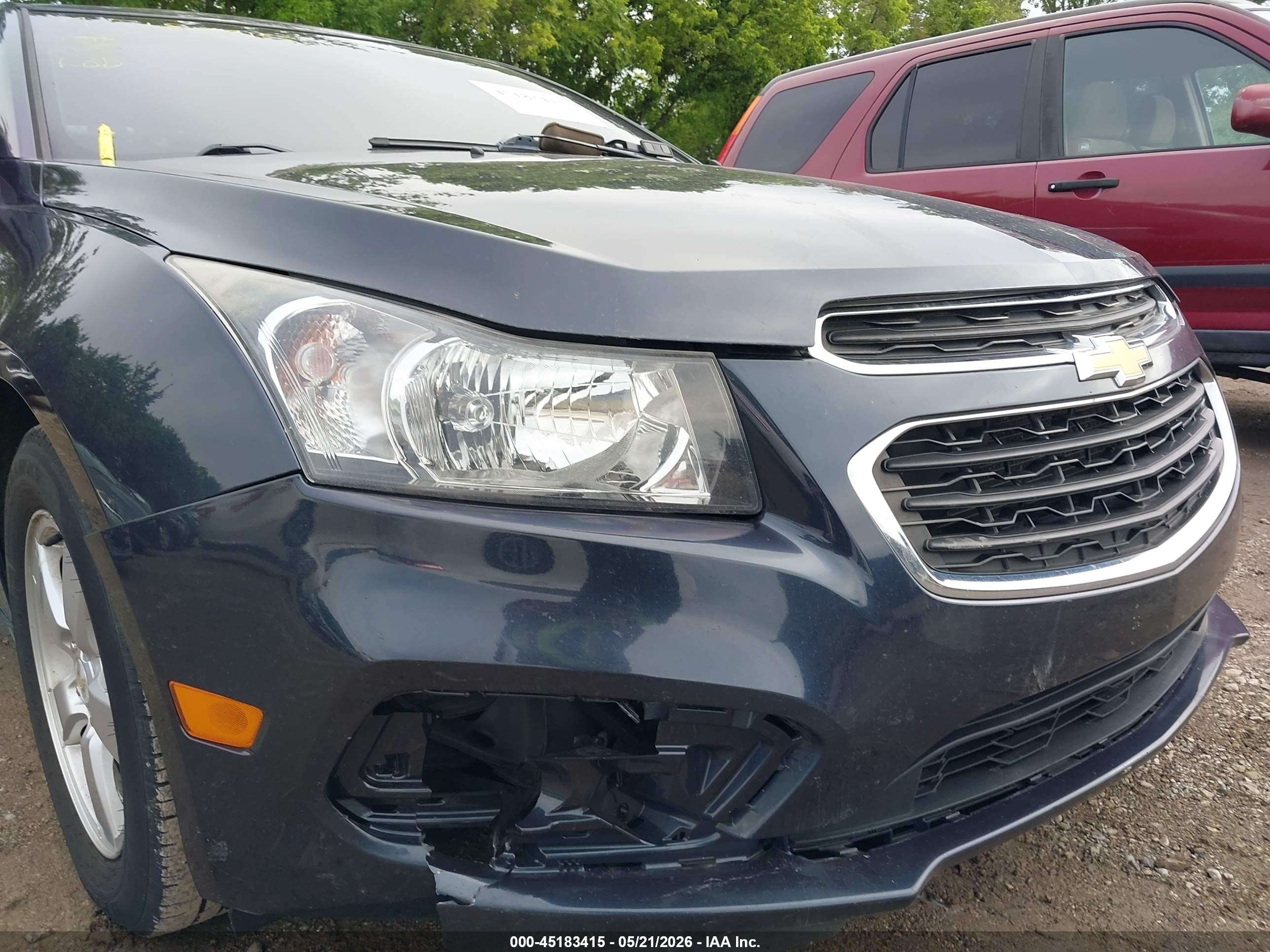 2015 Chevrolet Cruze 1lt Auto Dark Blue vin: 1G1PC5SB6F7286348
