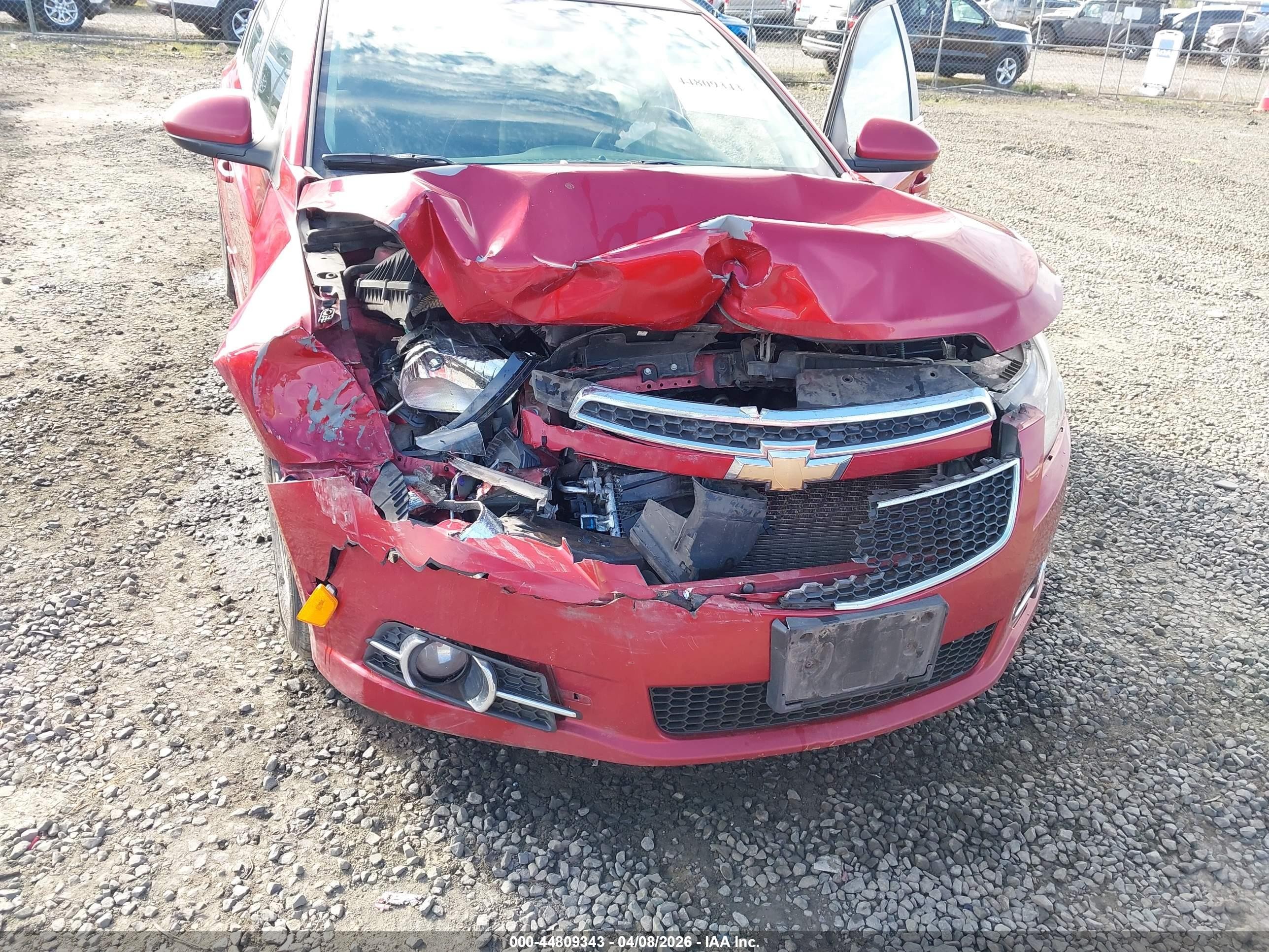 2013 Chevrolet Cruze 1lt Auto Red vin: 1G1PC5SB7D7170489