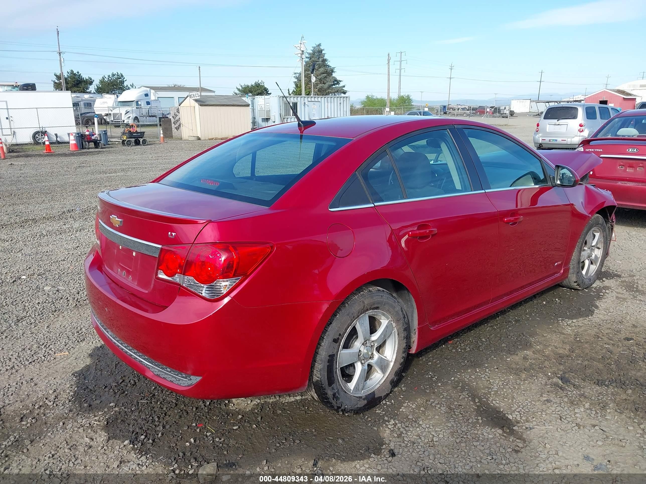 2013 Chevrolet Cruze 1lt Auto Red vin: 1G1PC5SB7D7170489