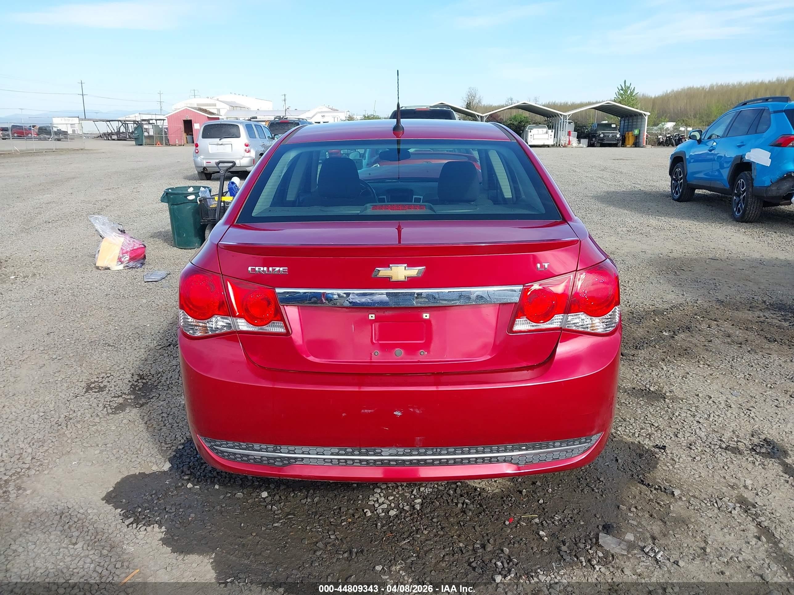 2013 Chevrolet Cruze 1lt Auto Red vin: 1G1PC5SB7D7170489