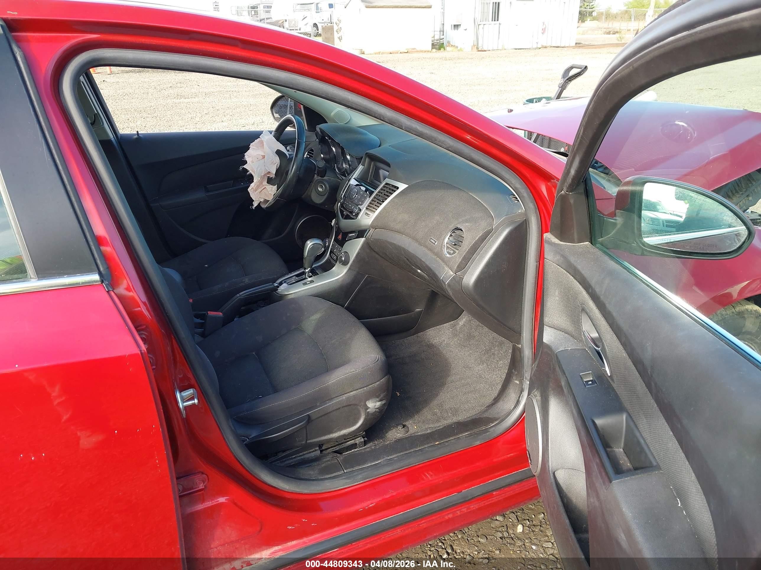 2013 Chevrolet Cruze 1lt Auto Red vin: 1G1PC5SB7D7170489
