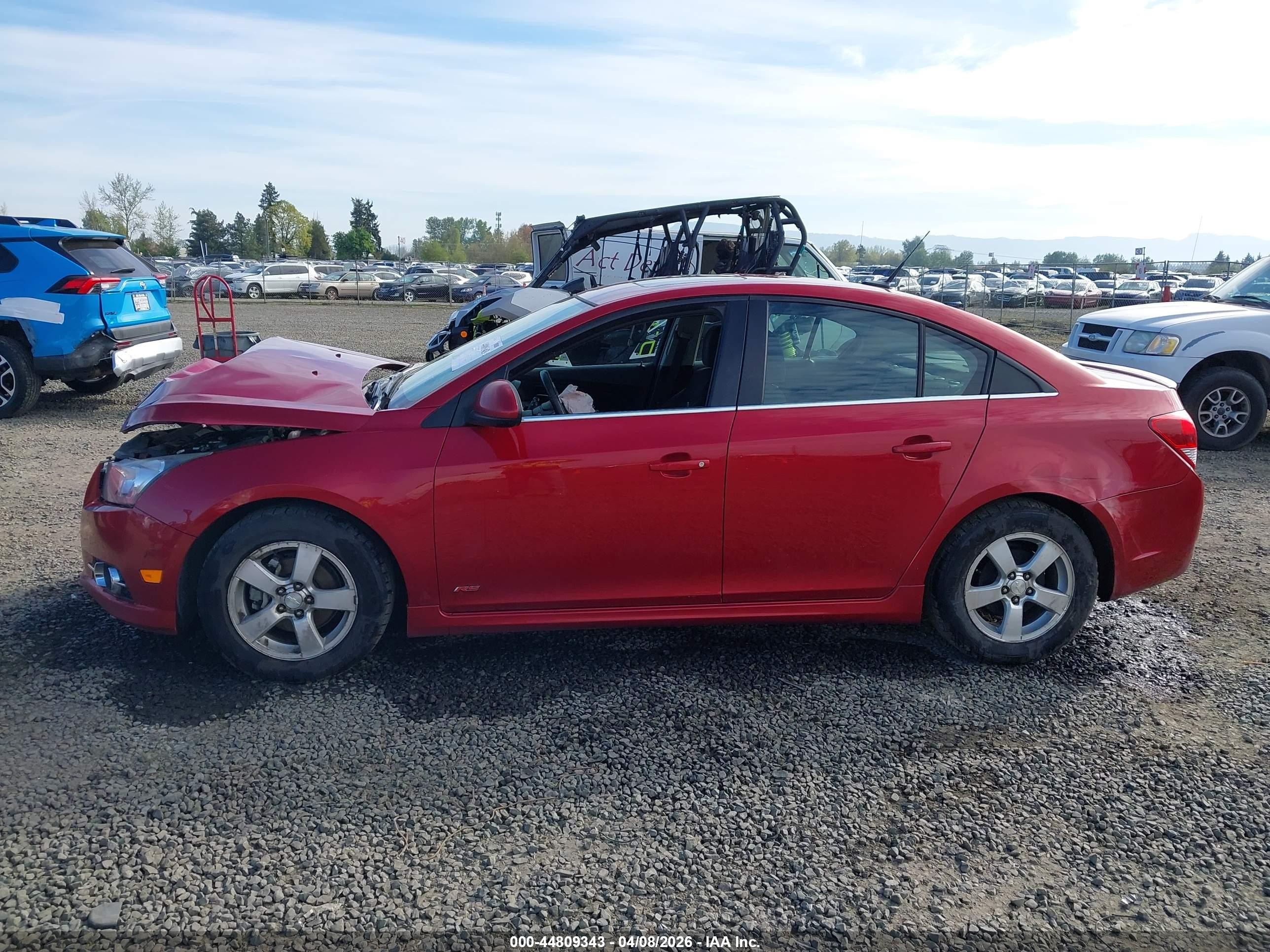2013 Chevrolet Cruze 1lt Auto Red vin: 1G1PC5SB7D7170489