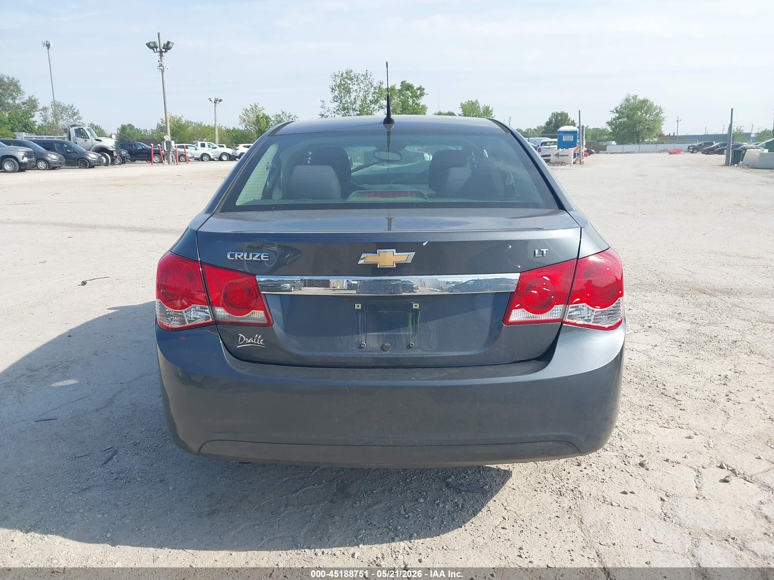2013 Chevrolet Cruze 1lt Auto Gray vin: 1G1PC5SB7D7188474